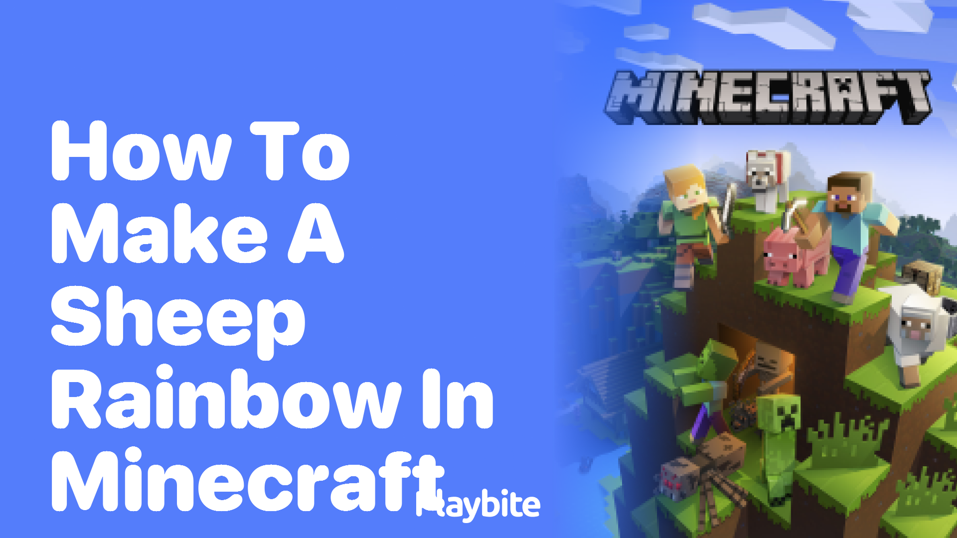 How to Make a Sheep Rainbow in Minecraft