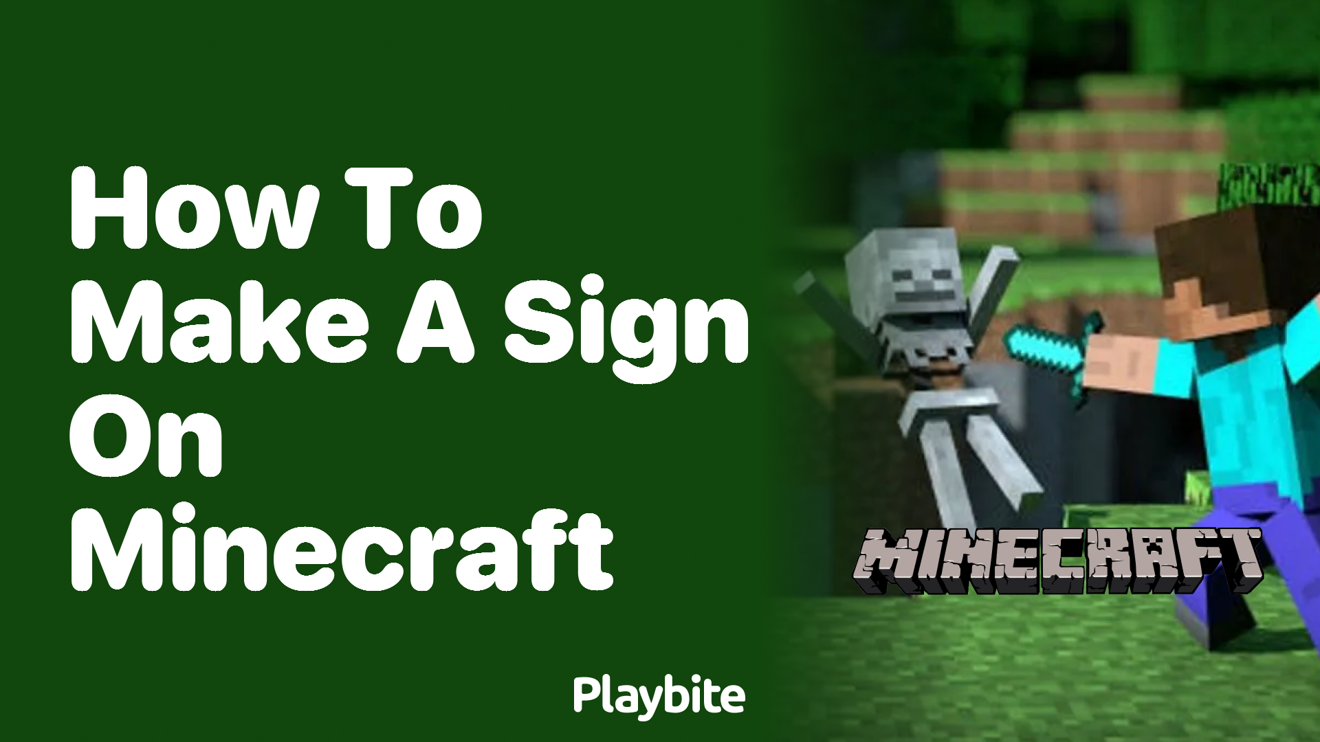 How to Make a Sign in Minecraft