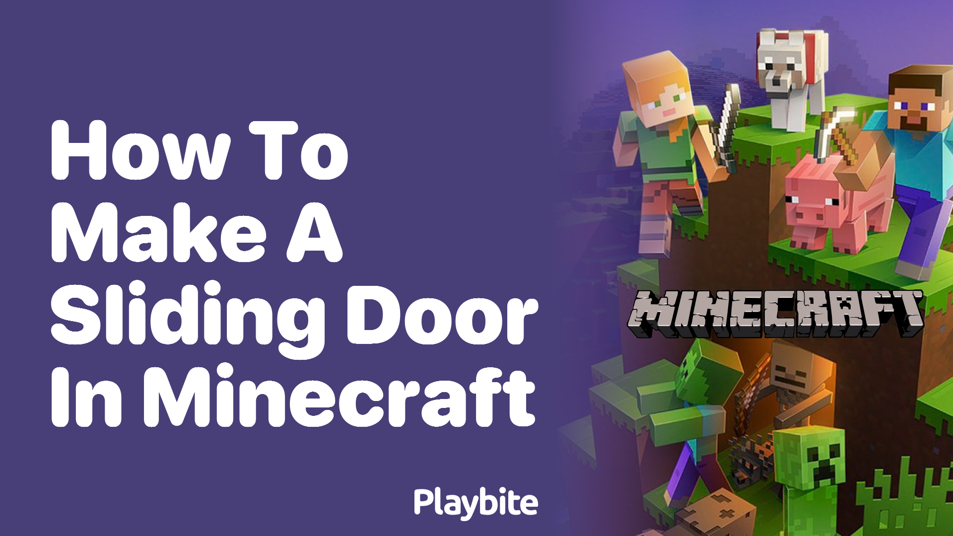 How to Make a Sliding Door in Minecraft Playbite