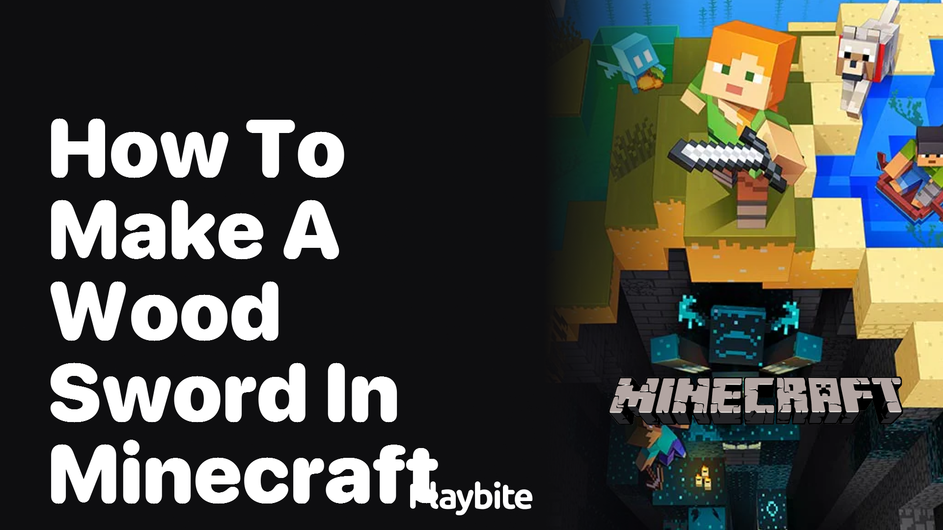 How to Make a Wood Sword in Minecraft