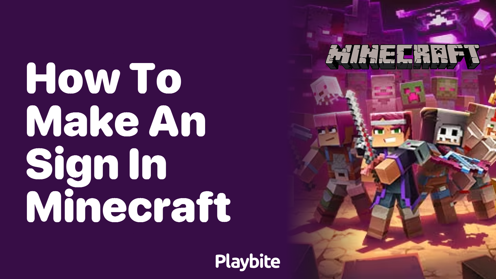 How to Make a Sign in Minecraft - Playbite