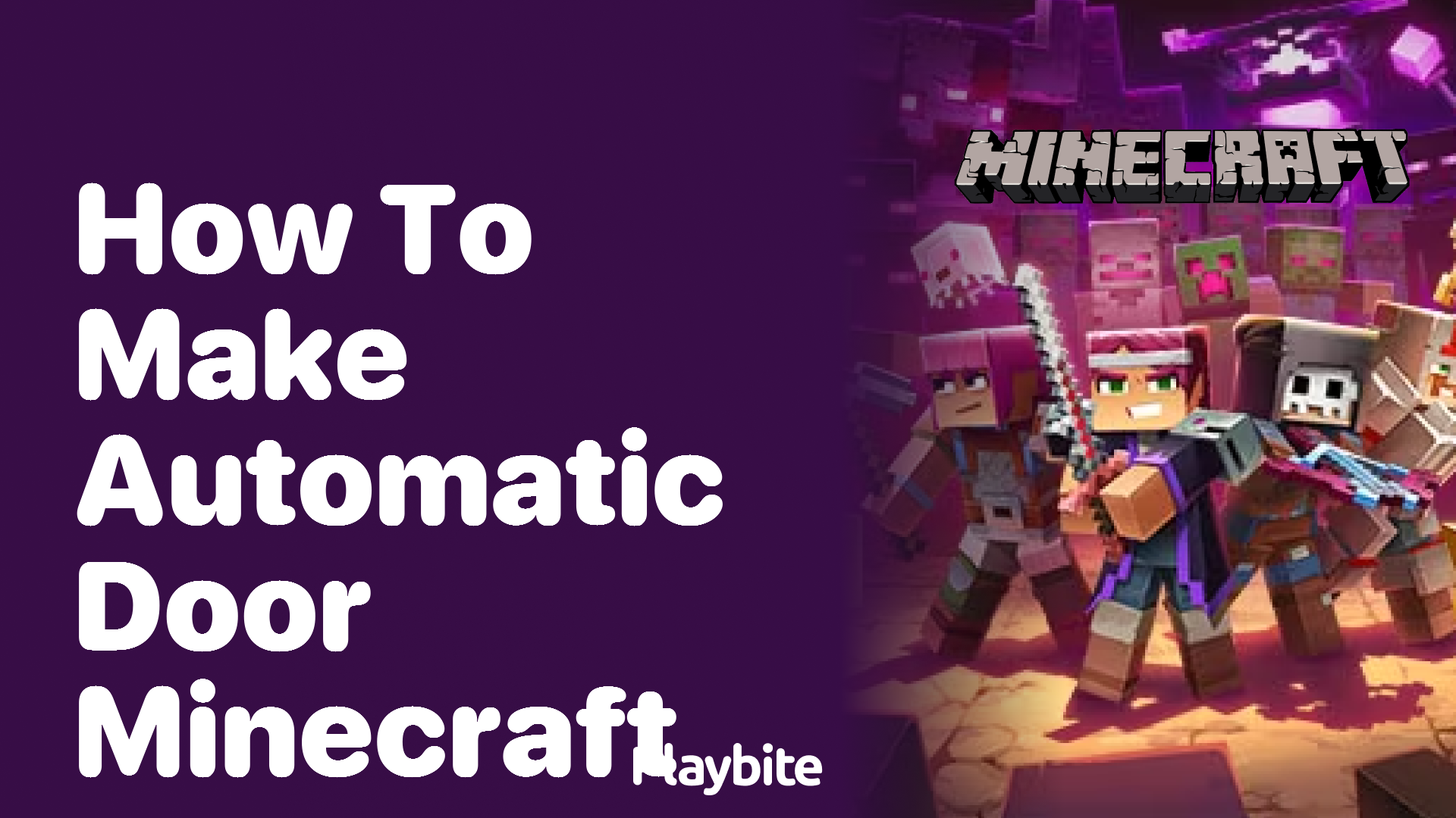How to Make an Automatic Door in Minecraft