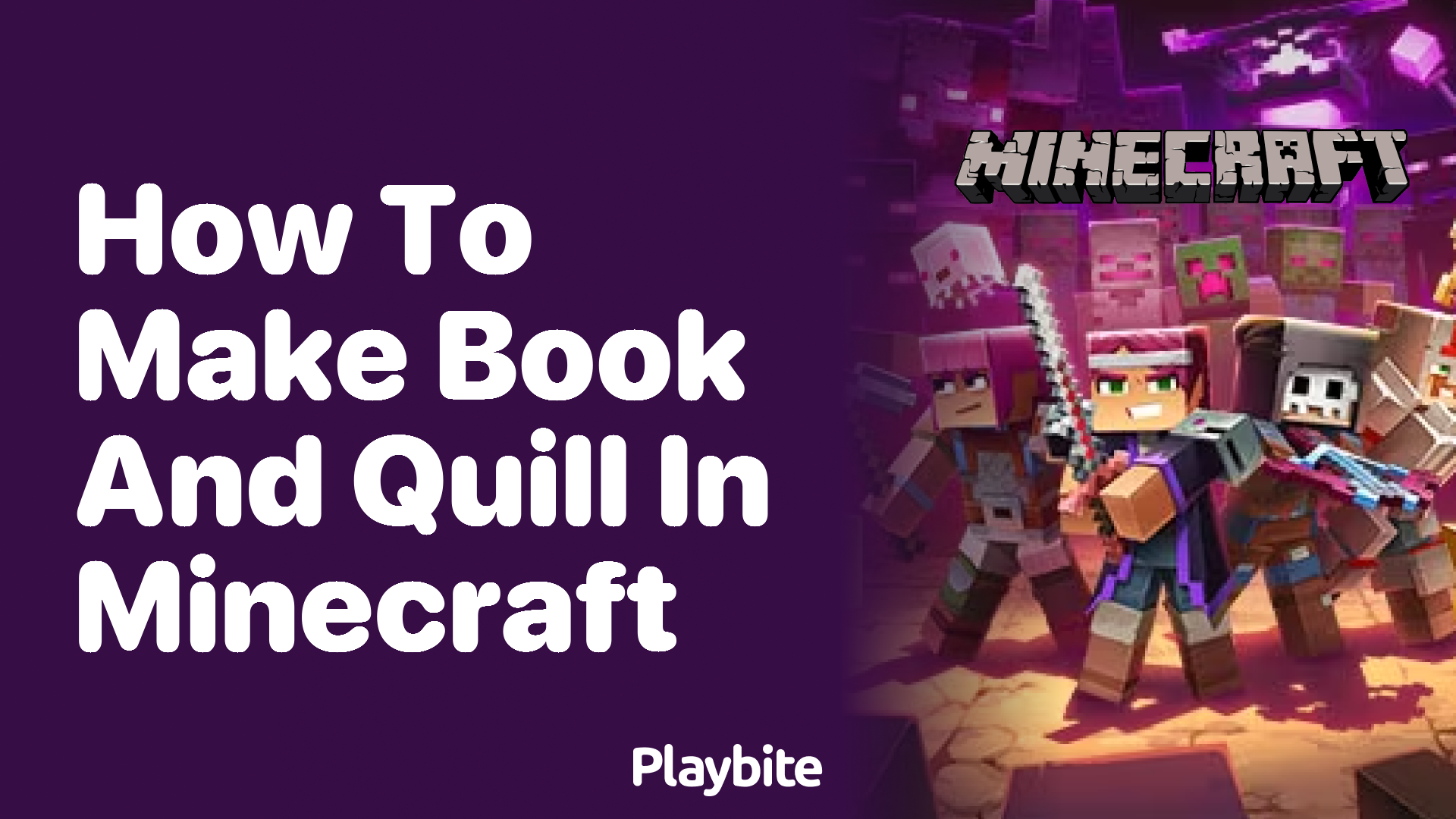 How to Make a Book and Quill in Minecraft - Playbite