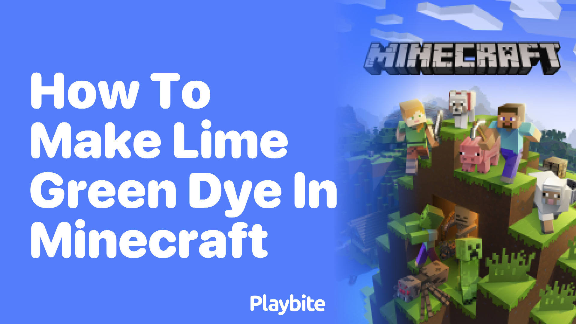 How to Make Lime Green Dye in Minecraft