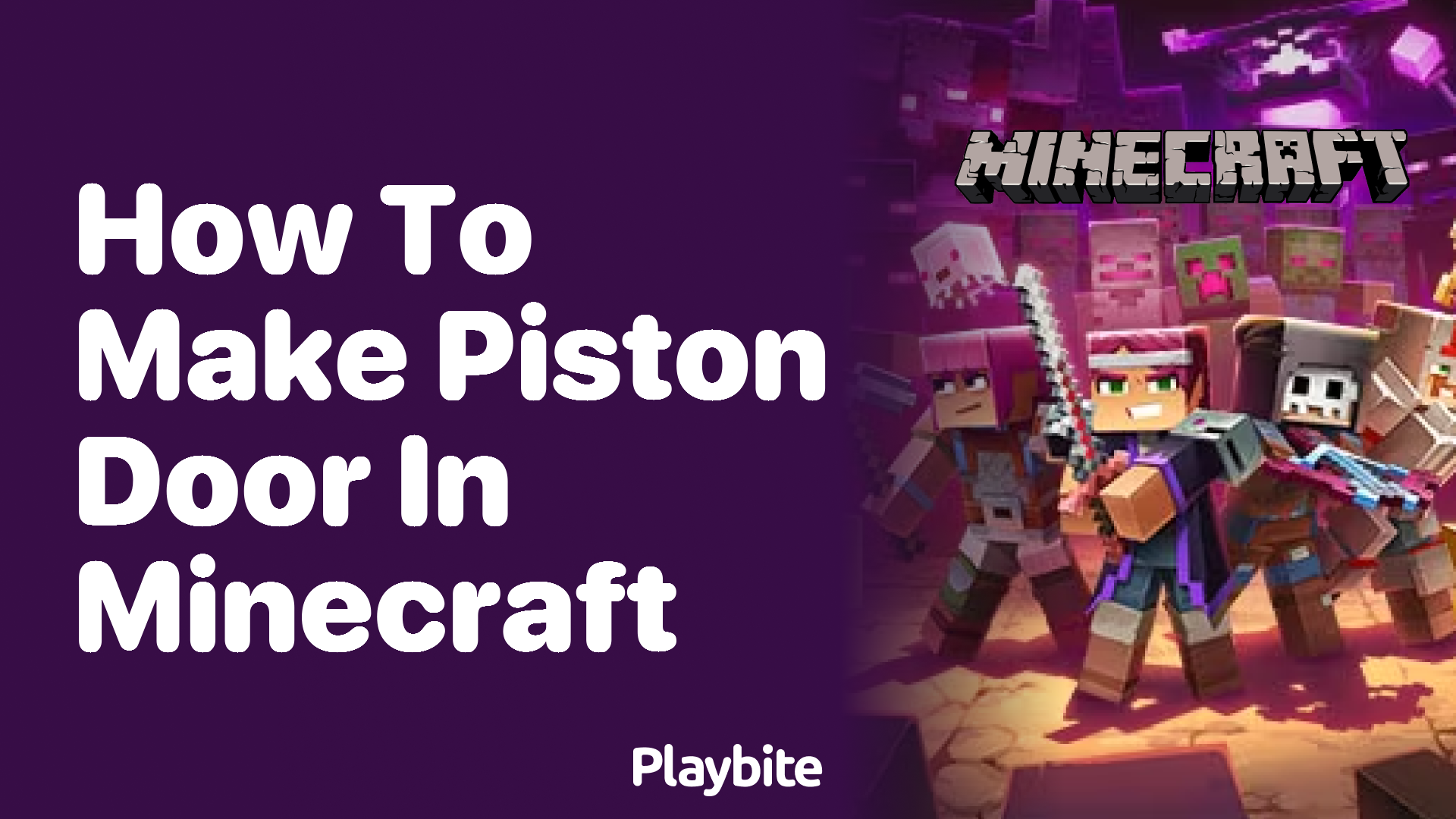 How to Make a Piston Door in Minecraft