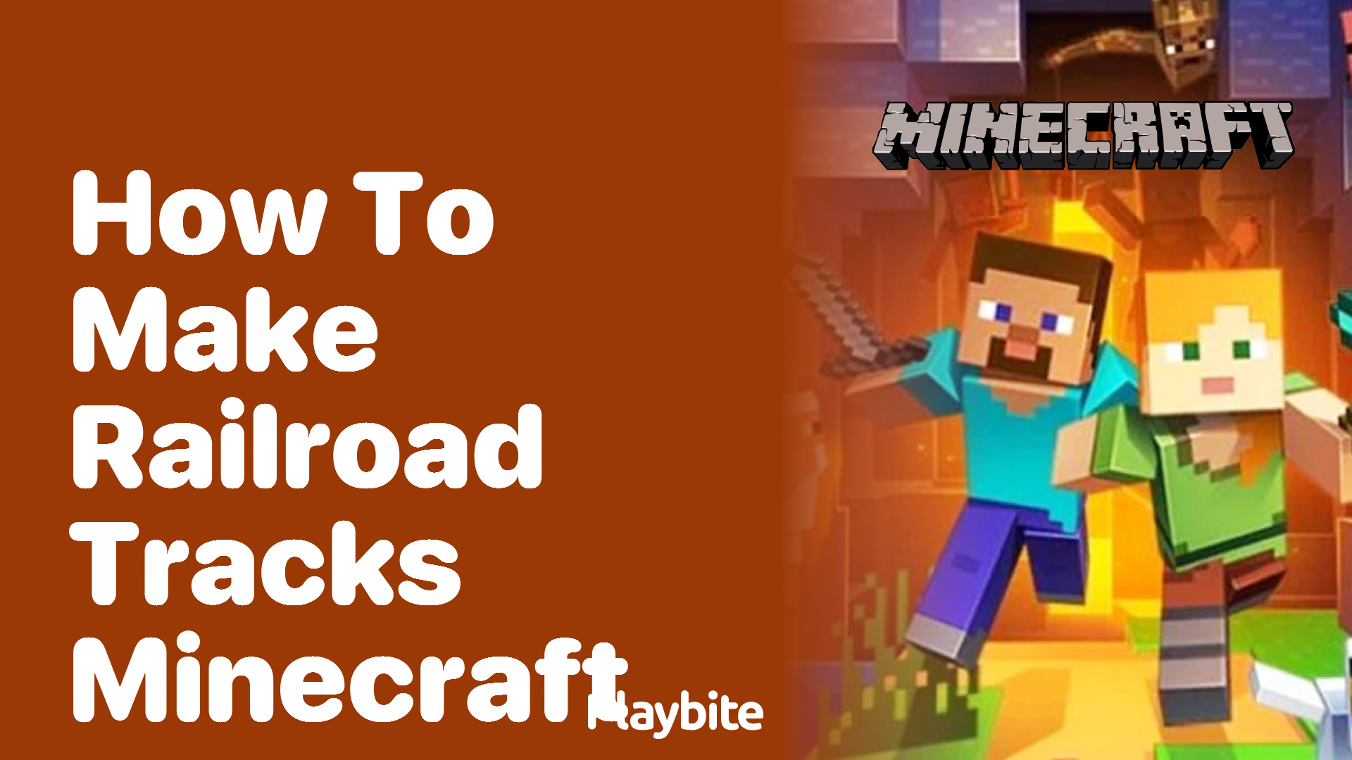 How to Make Railroad Tracks in Minecraft