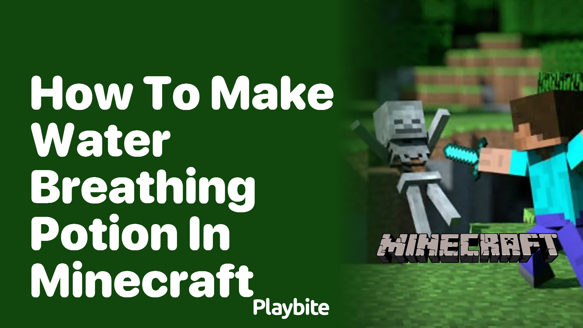 How to Make a Water Breathing Potion in Minecraft