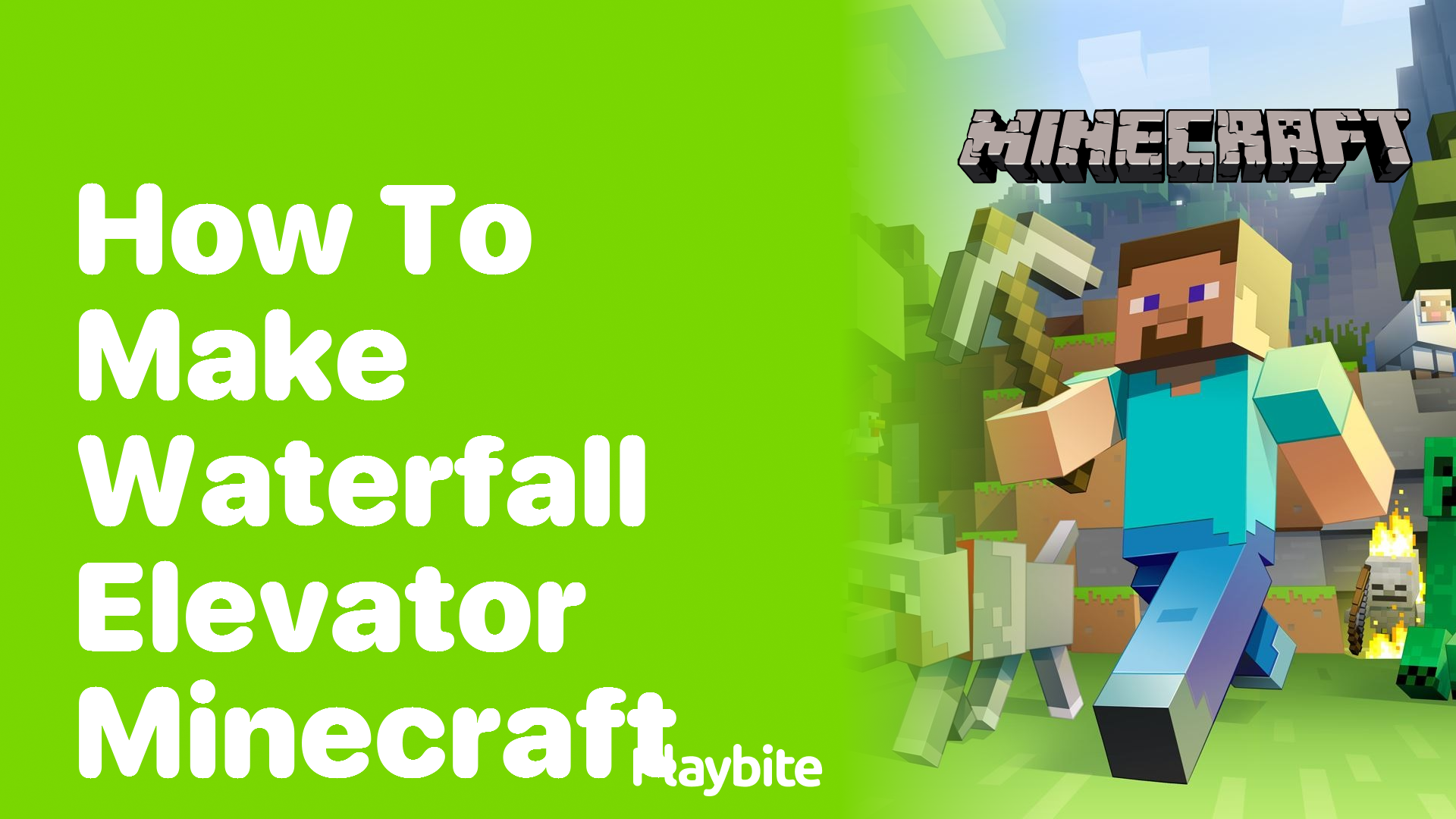 How to Make a Waterfall Elevator in Minecraft