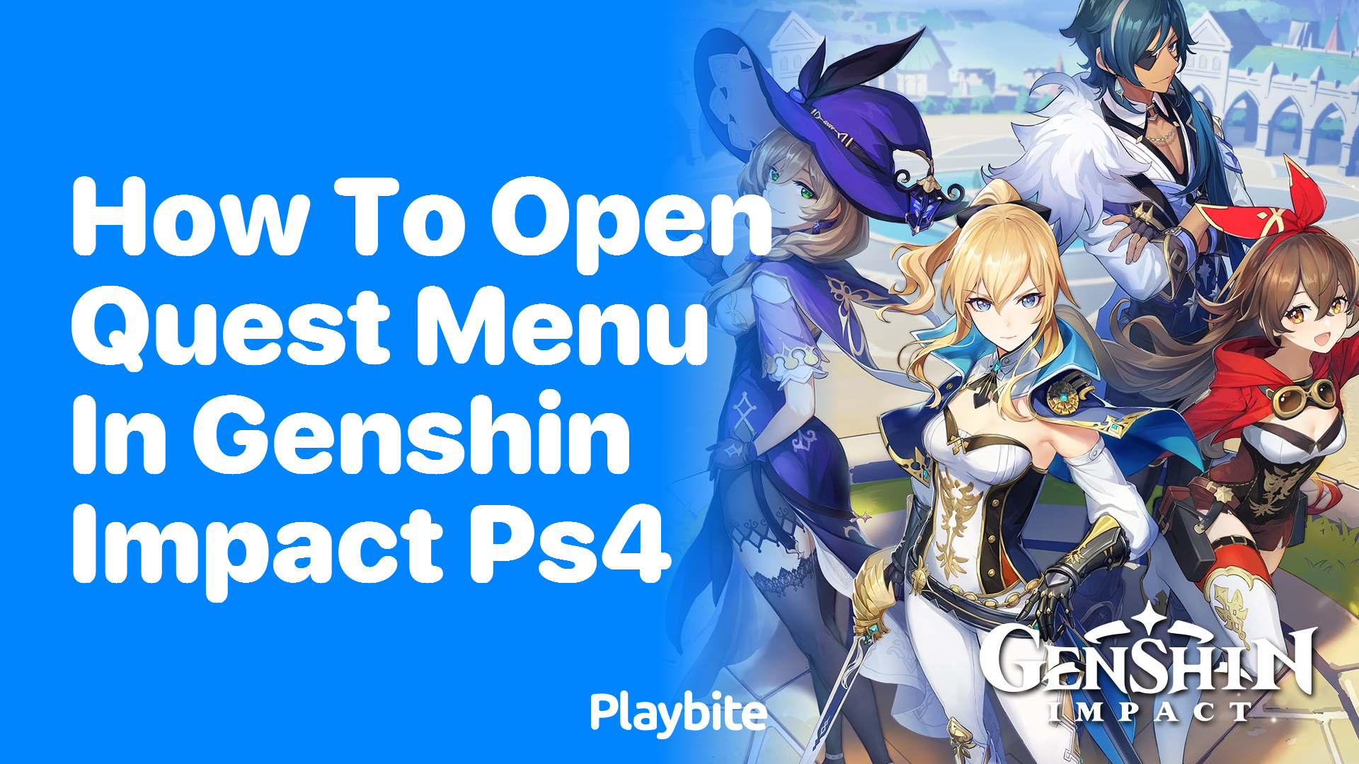 How to Open the Quest Menu in Genshin Impact on PS4