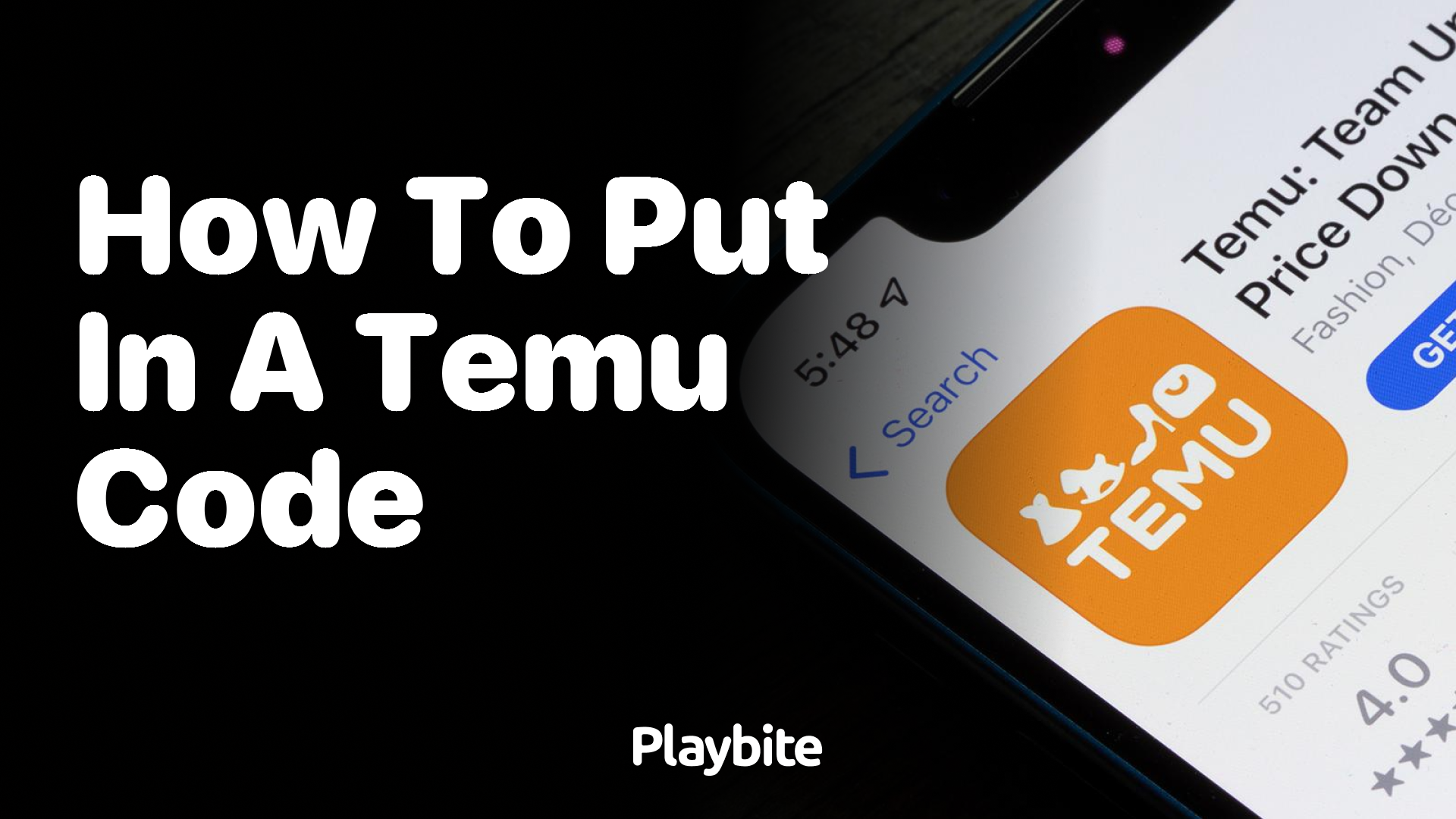 How to Put in a Temu Code