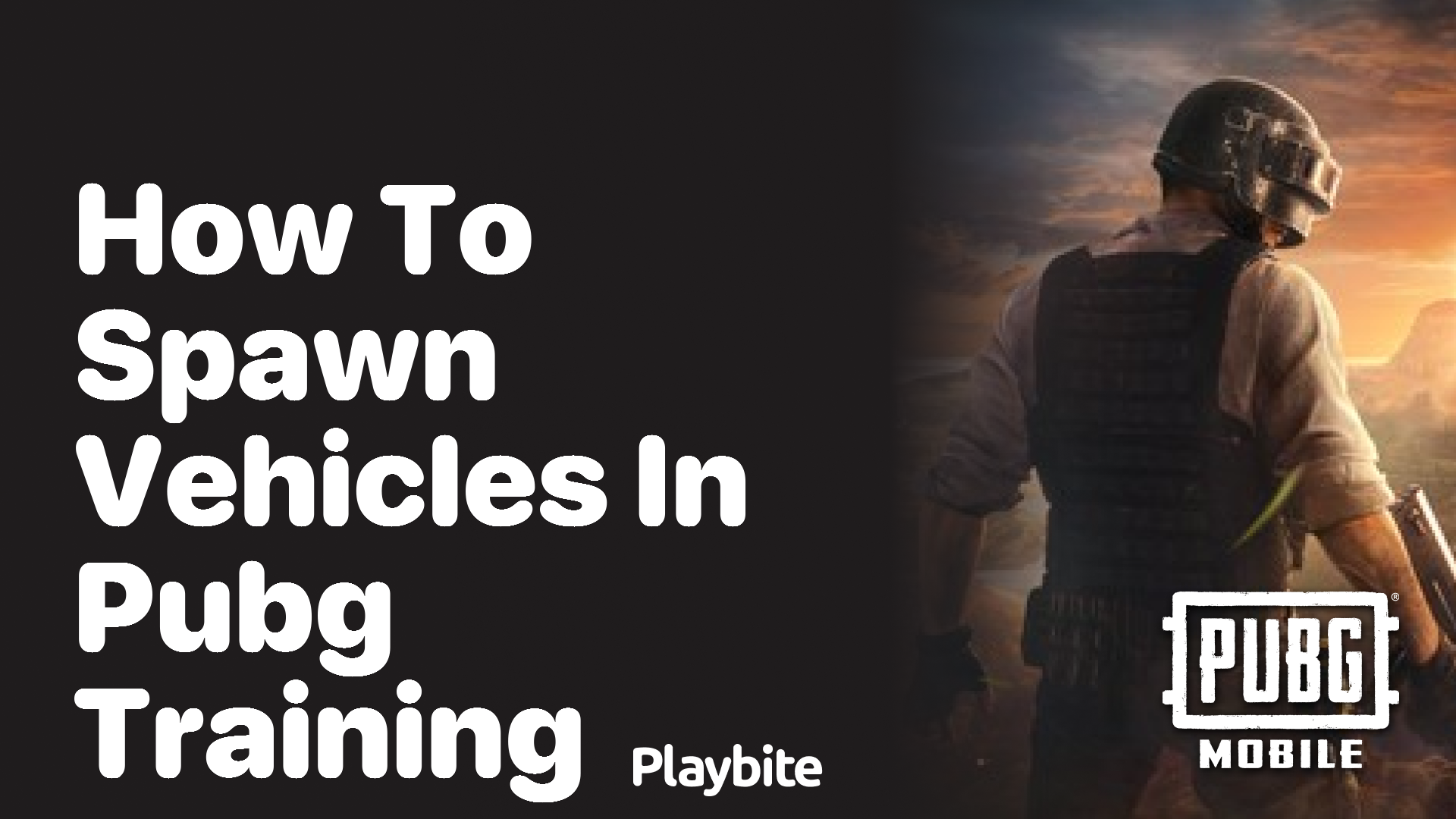 How to Spawn Vehicles in PUBG Mobile Training