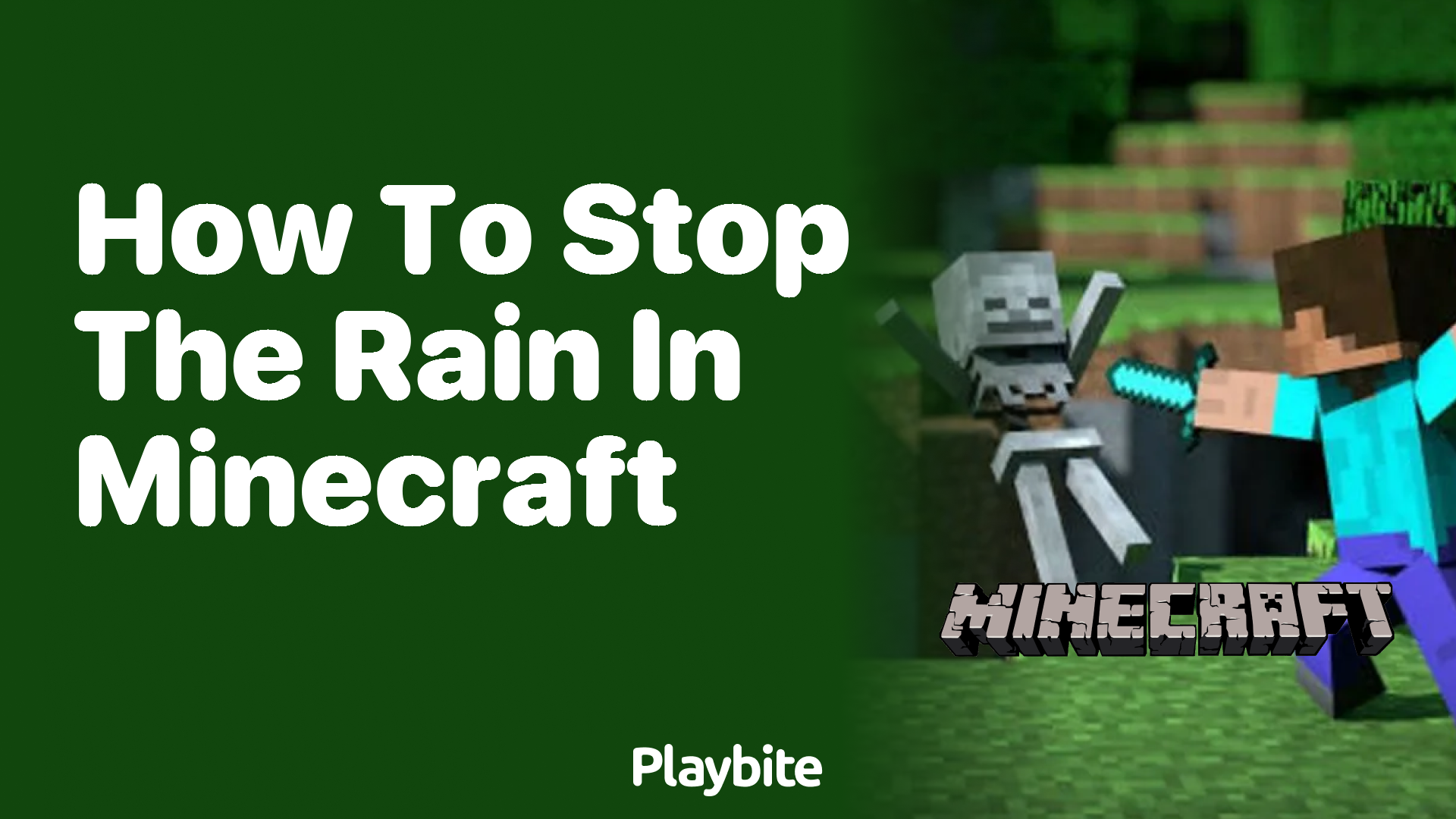 How to Stop the Rain in Minecraft: A Simple Guide