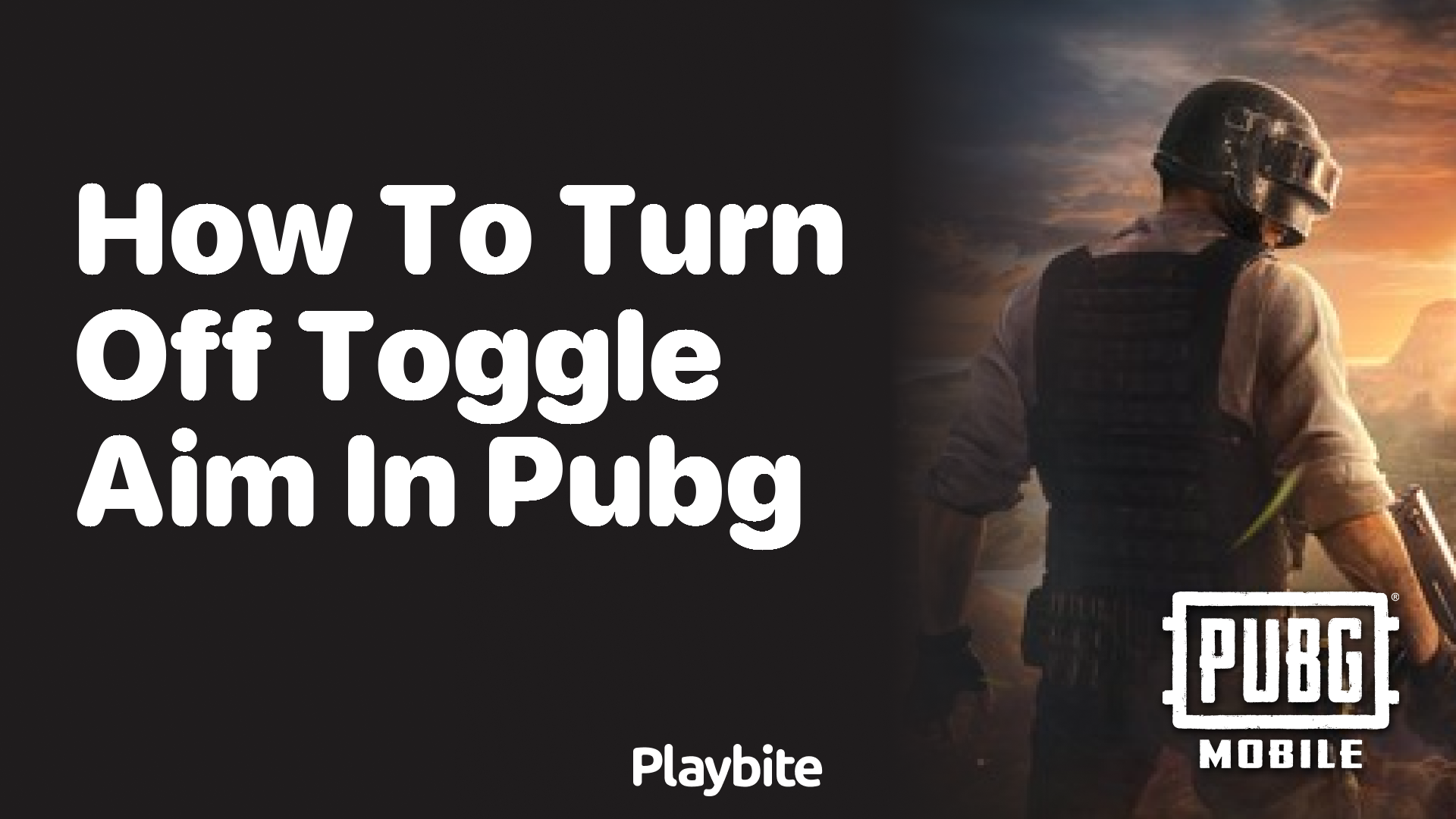 How To Turn Off Toggle Aim in PUBG Mobile
