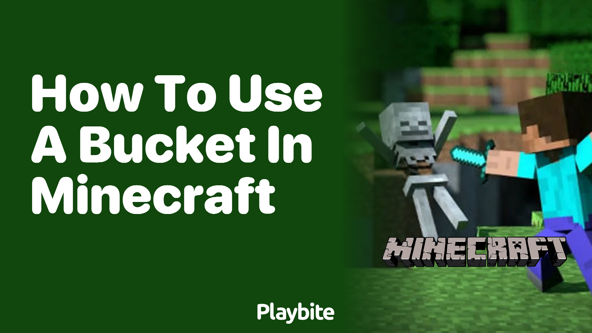 How to Use a Bucket in Minecraft Playbite