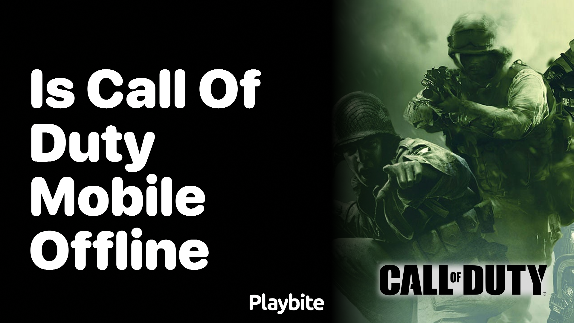 Is Call of Duty Mobile playable offline?