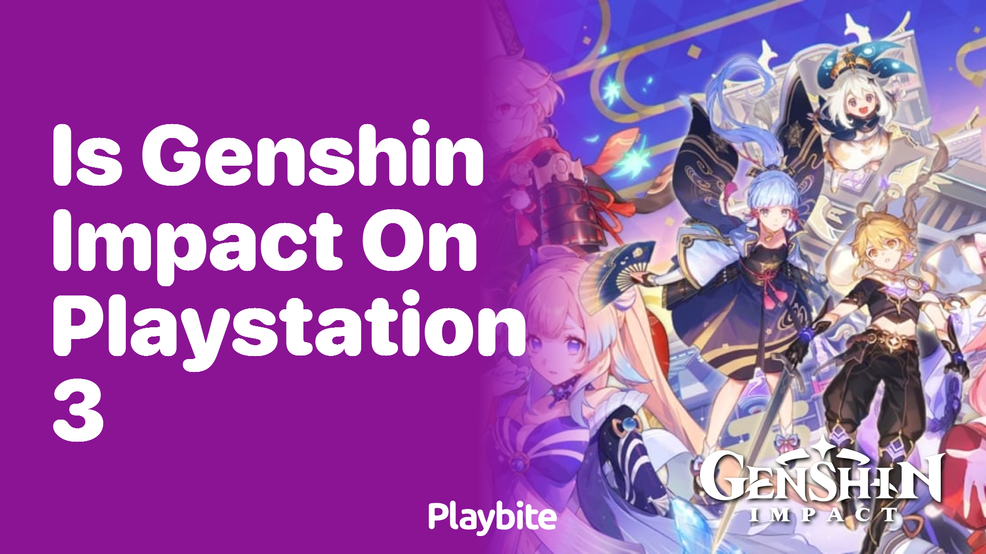 Is Genshin Impact Available on PlayStation 3?