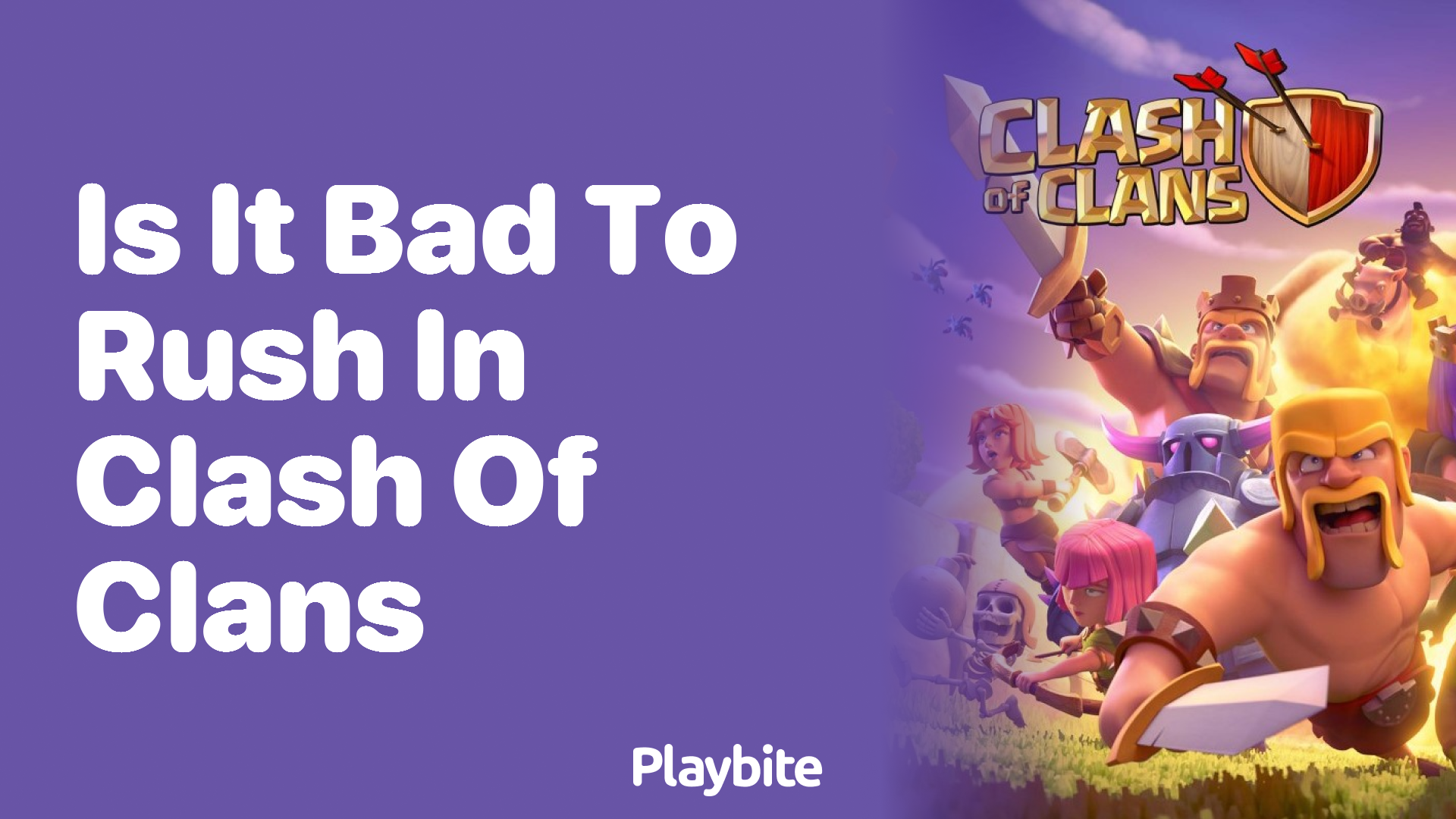 Is it bad to rush in Clash of Clans?