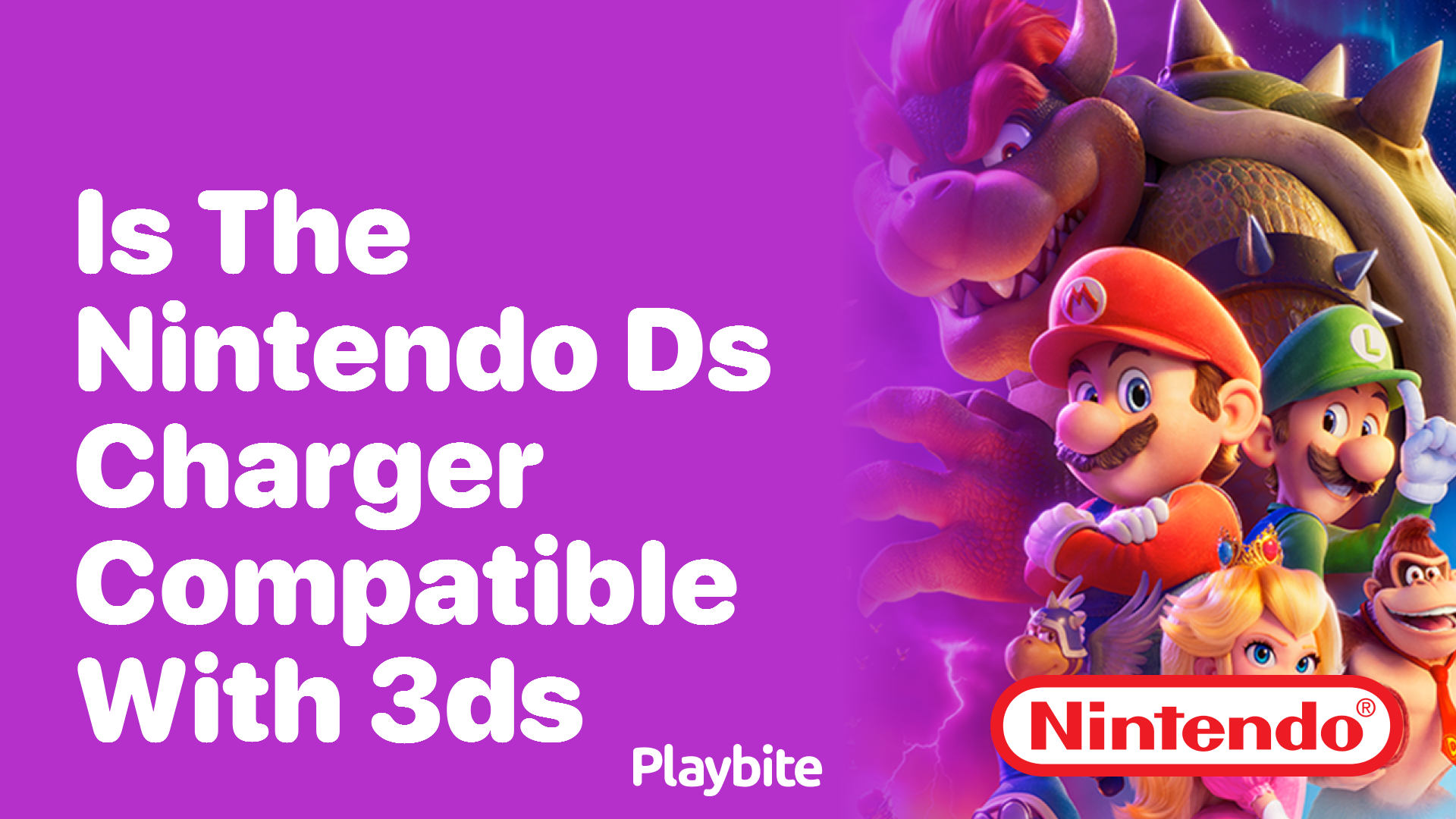 Is the Nintendo DS Charger Compatible With the 3DS?