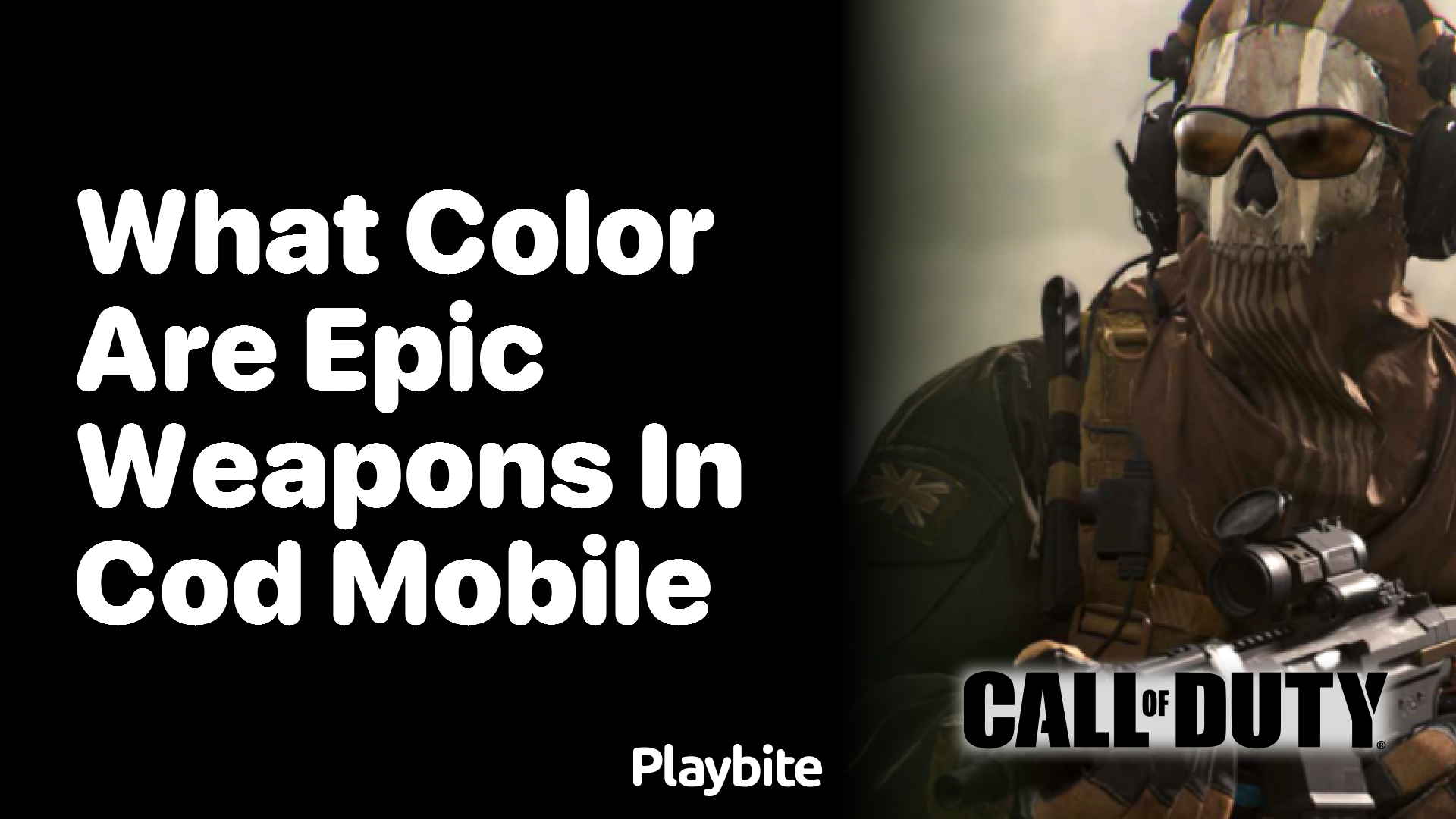 What Color Are Epic Weapons in CoD Mobile?