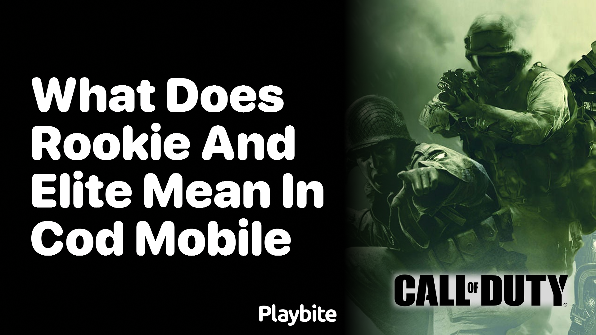 What Do Rookie and Elite Mean in COD Mobile?