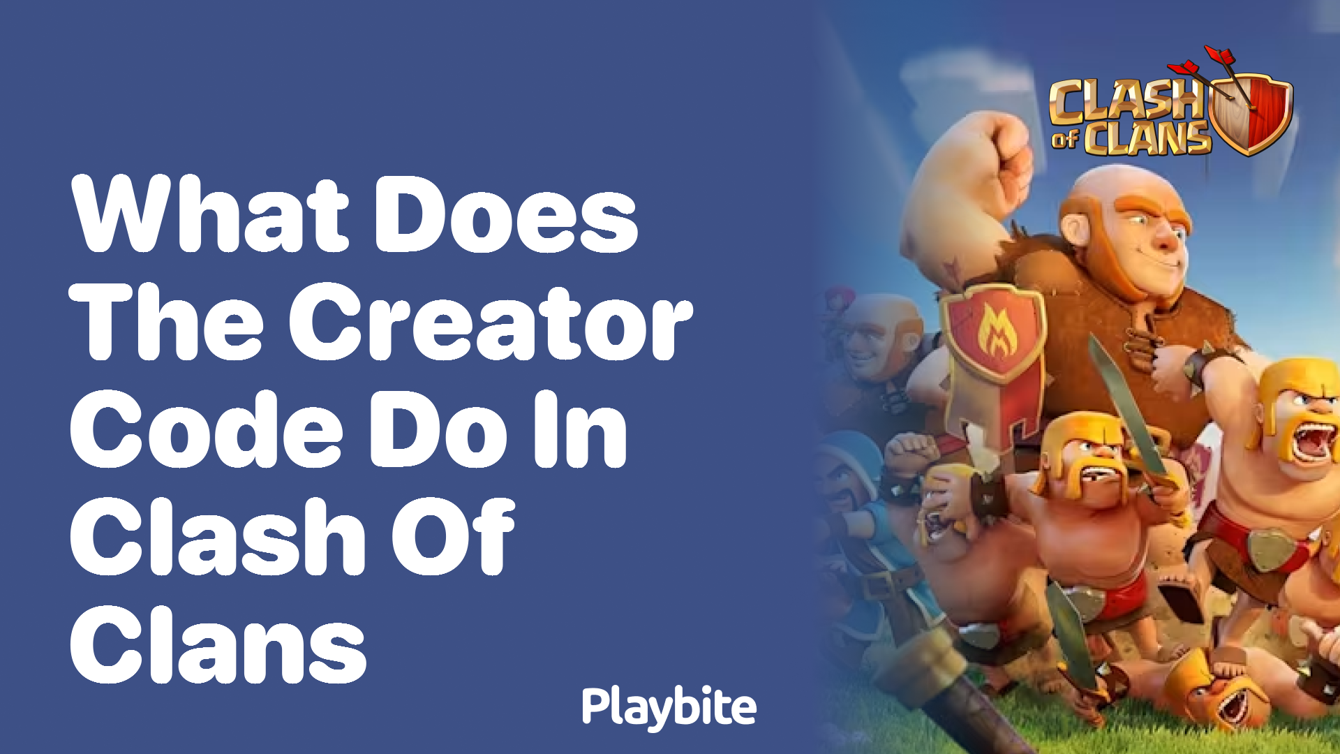 What does the Creator Code do in Clash of Clans?
