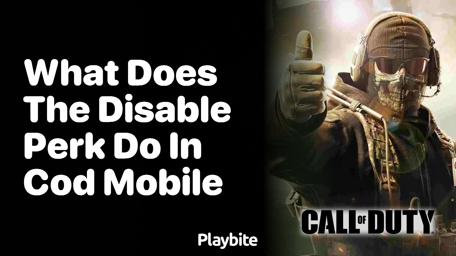 What Does the Disable Perk Do in COD Mobile?