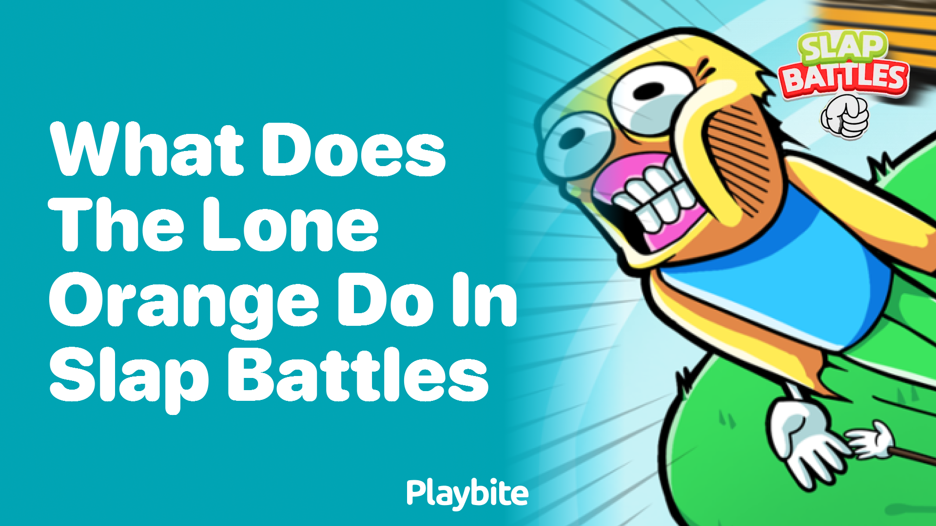 What Does the Lone Orange Do in Slap Battles?