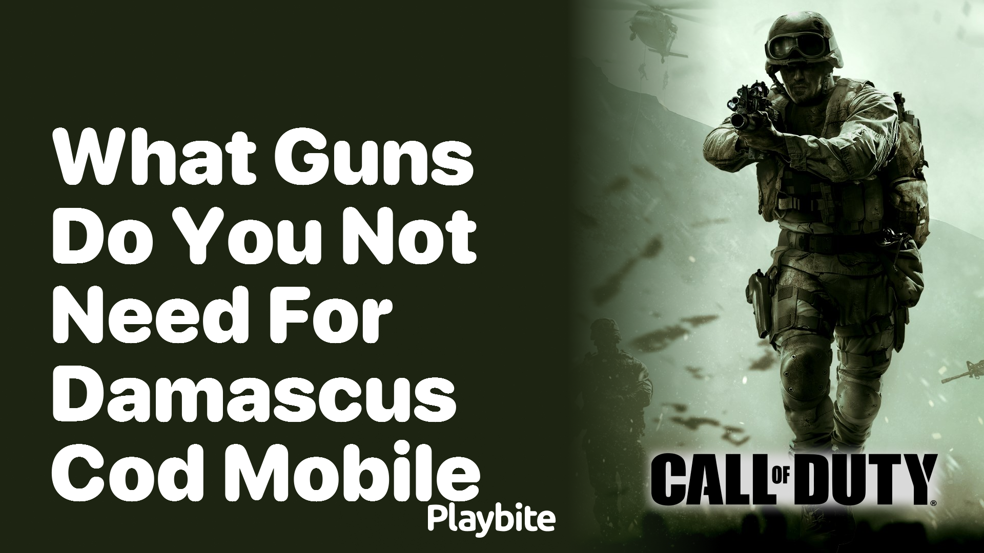 What Guns Do You Not Need for Damascus in COD Mobile?