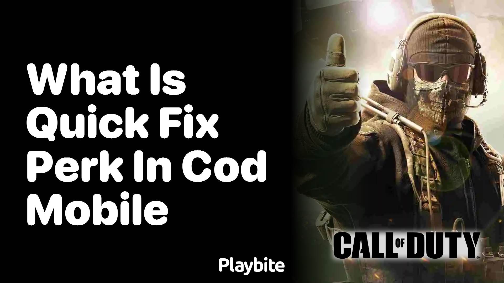 What is the Quick Fix Perk in COD Mobile?