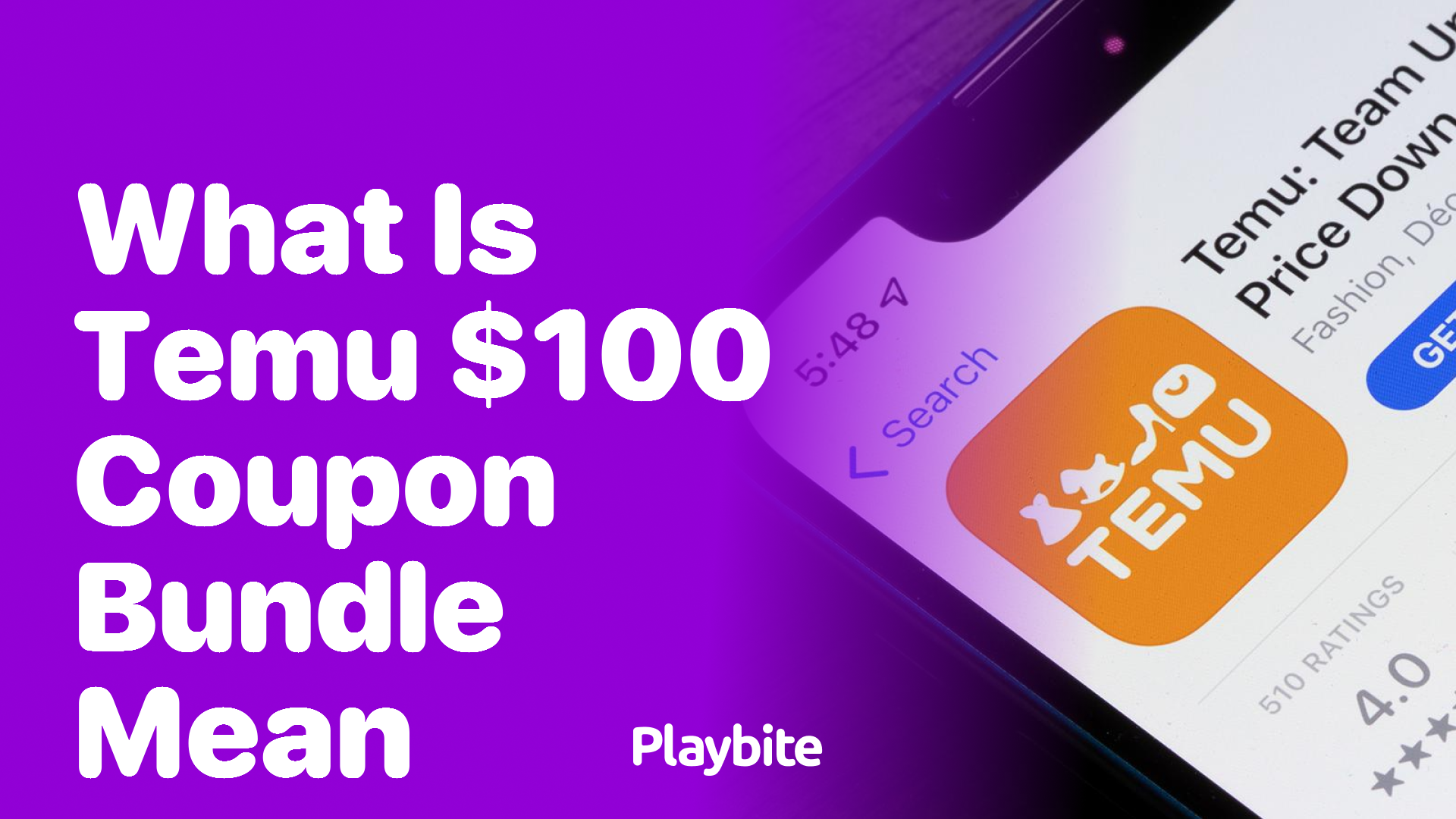 What does the Temu 100 Coupon Bundle Mean? Playbite