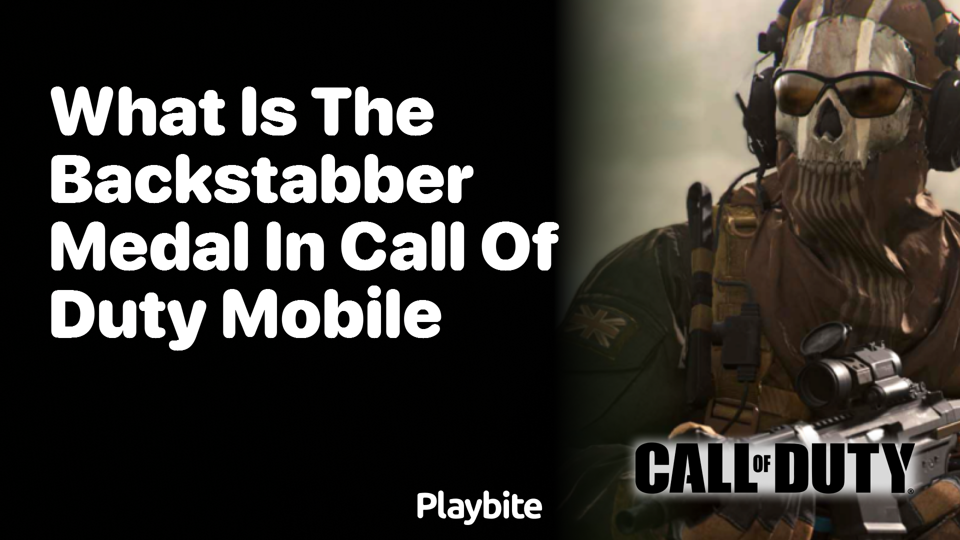What Is the Backstabber Medal in Call of Duty Mobile?