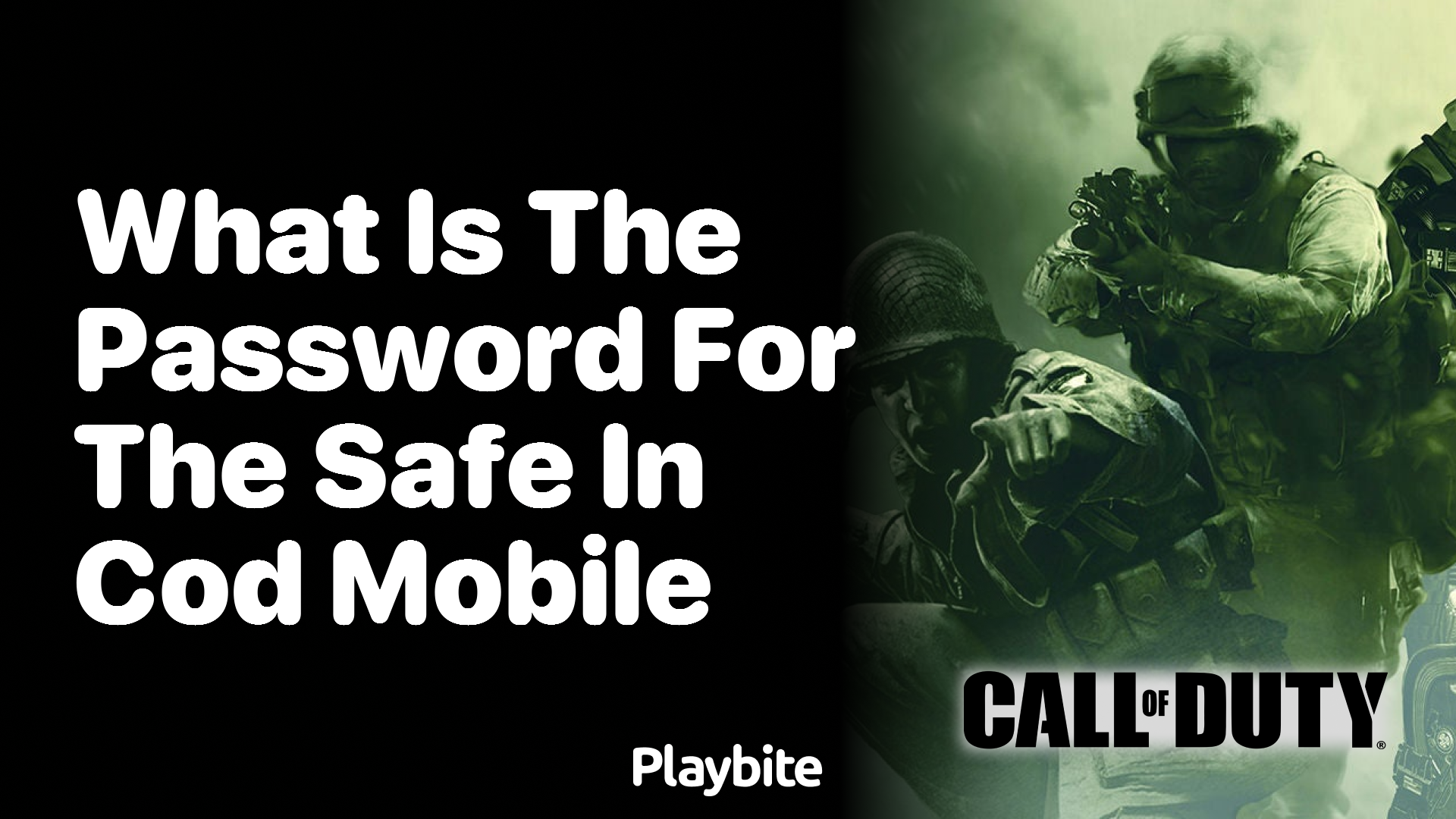 What Is the Password for the Safe in COD Mobile?