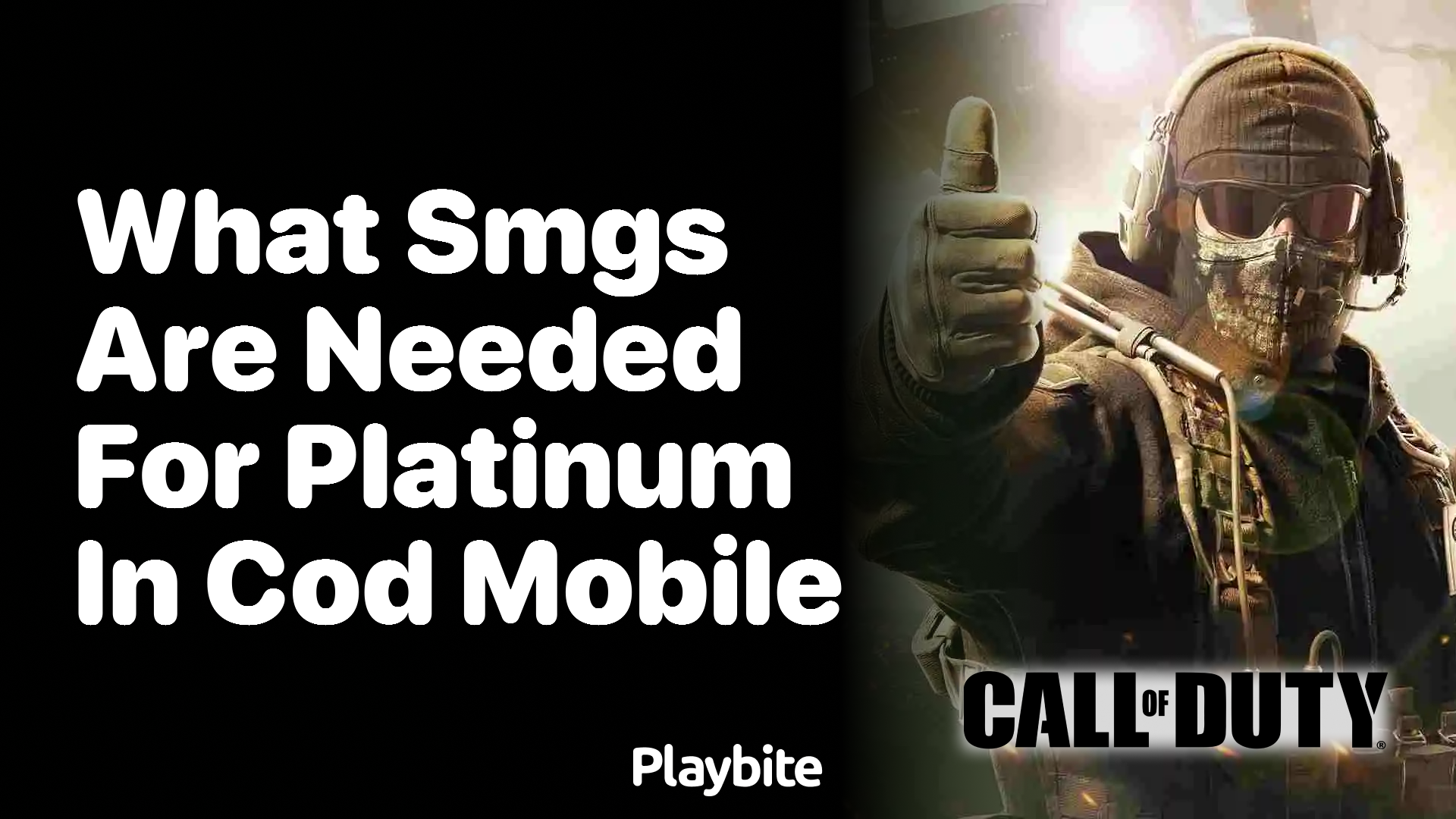 What SMGs Are Needed for Platinum in CoD Mobile?