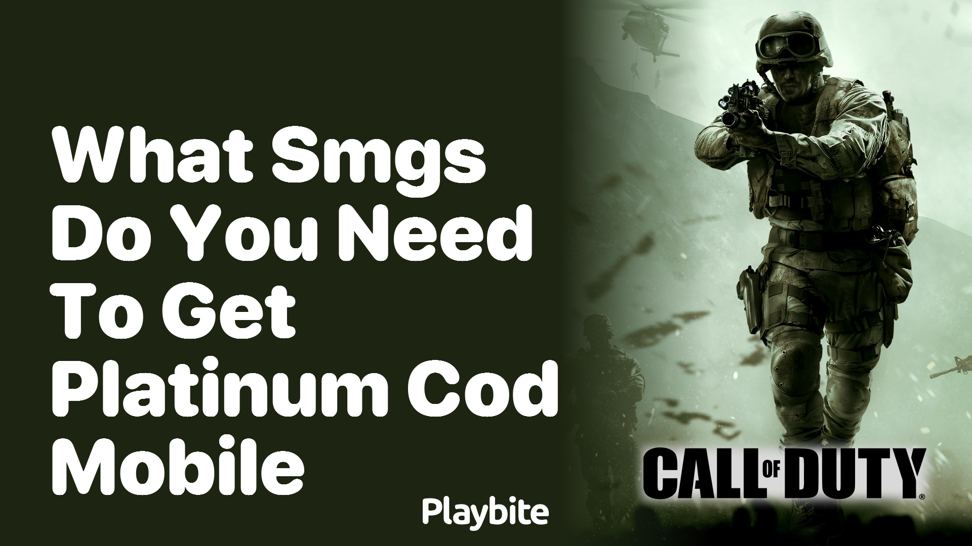 What SMGs Do You Need to Get Platinum in COD Mobile?