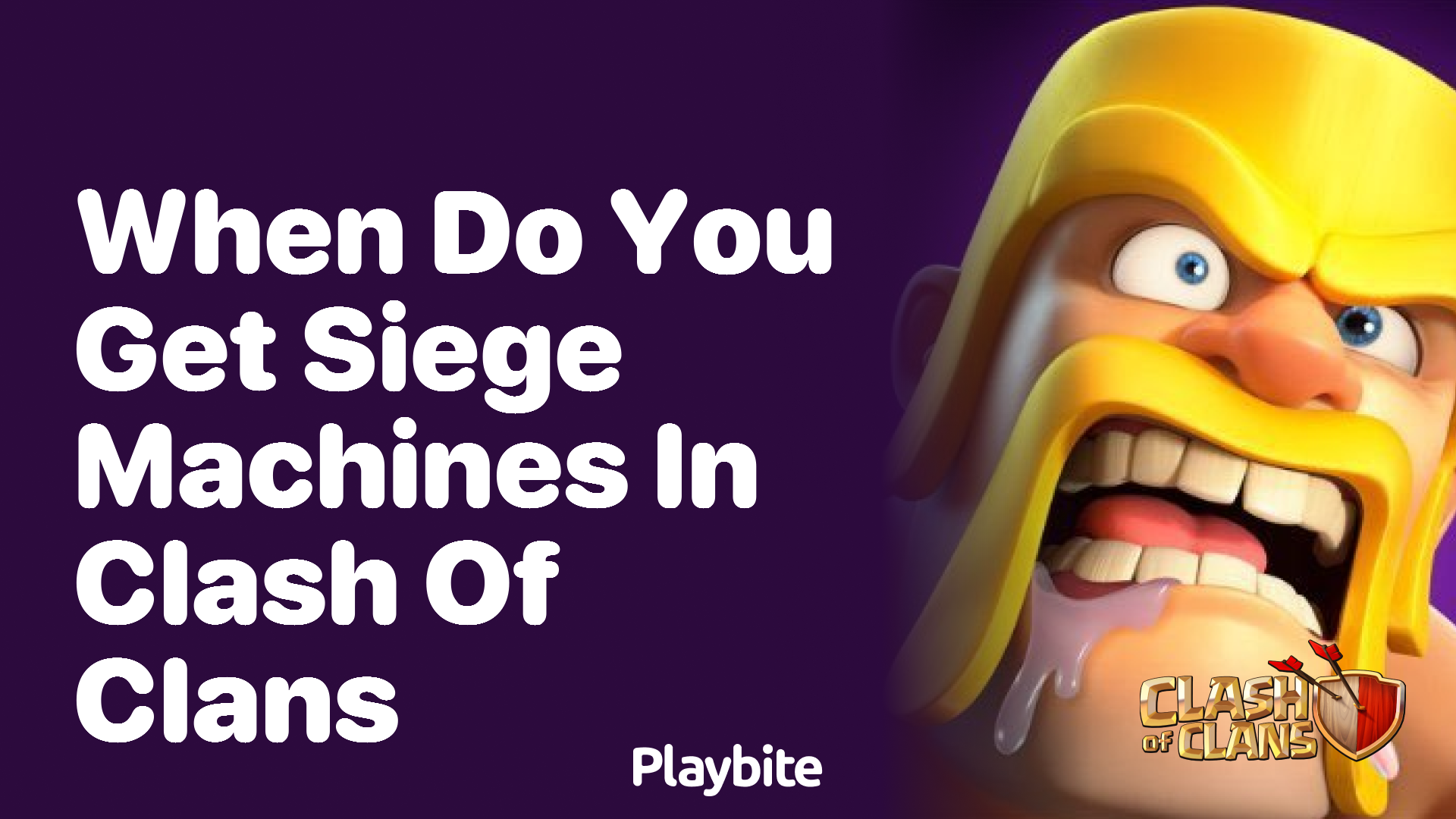 When Do You Unlock Siege Machines in Clash of Clans?