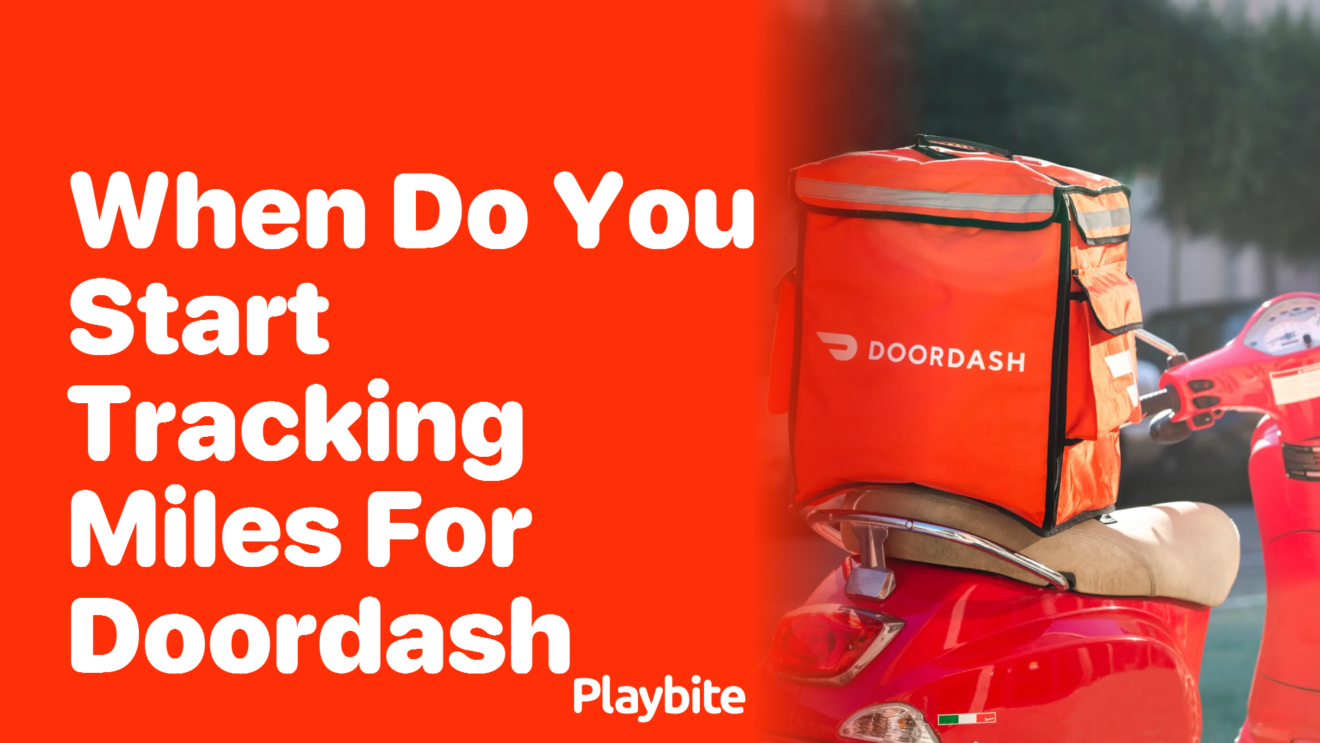 When do you start tracking miles for DoorDash?