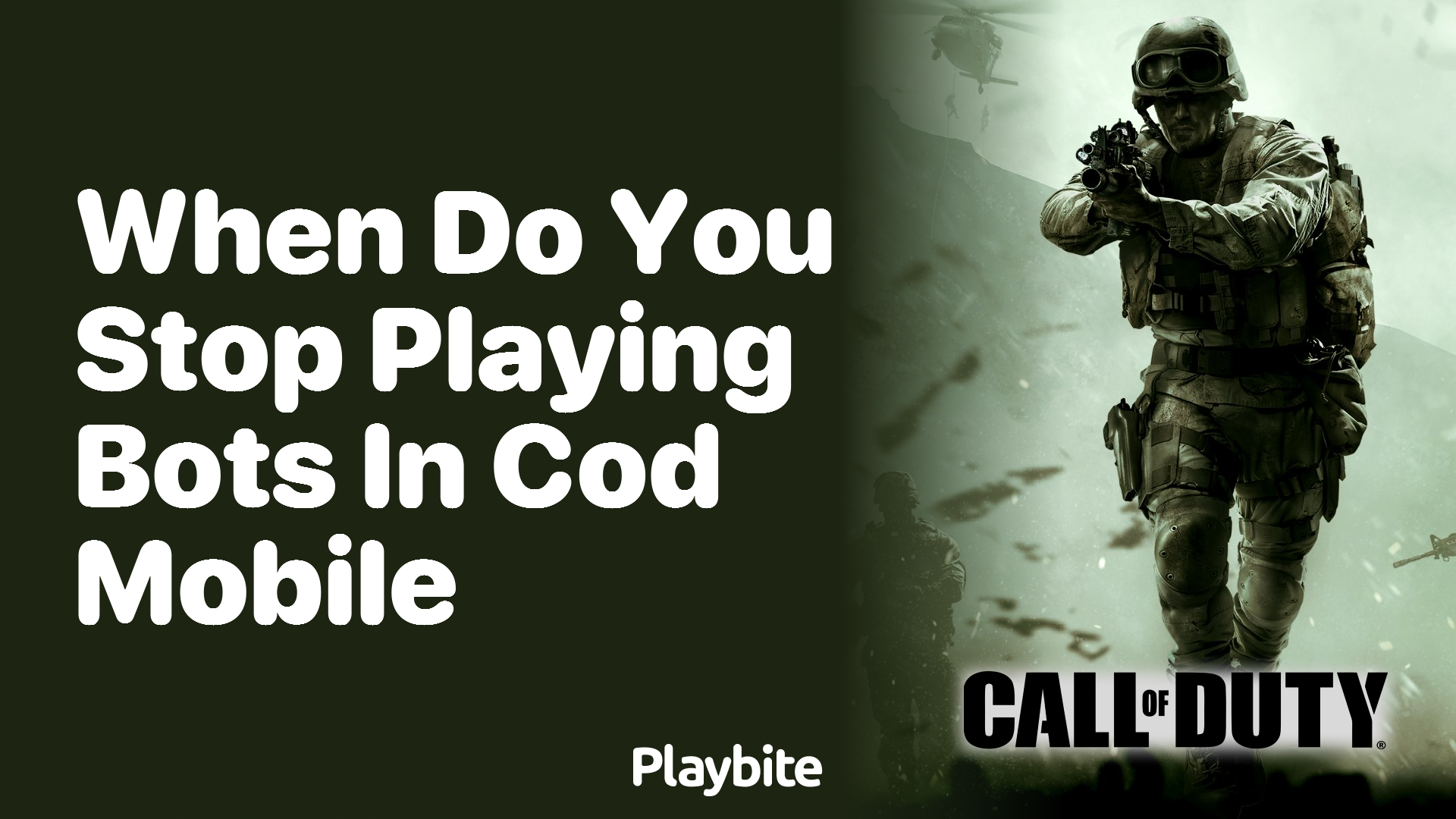 When Do You Stop Playing Bots in COD Mobile?