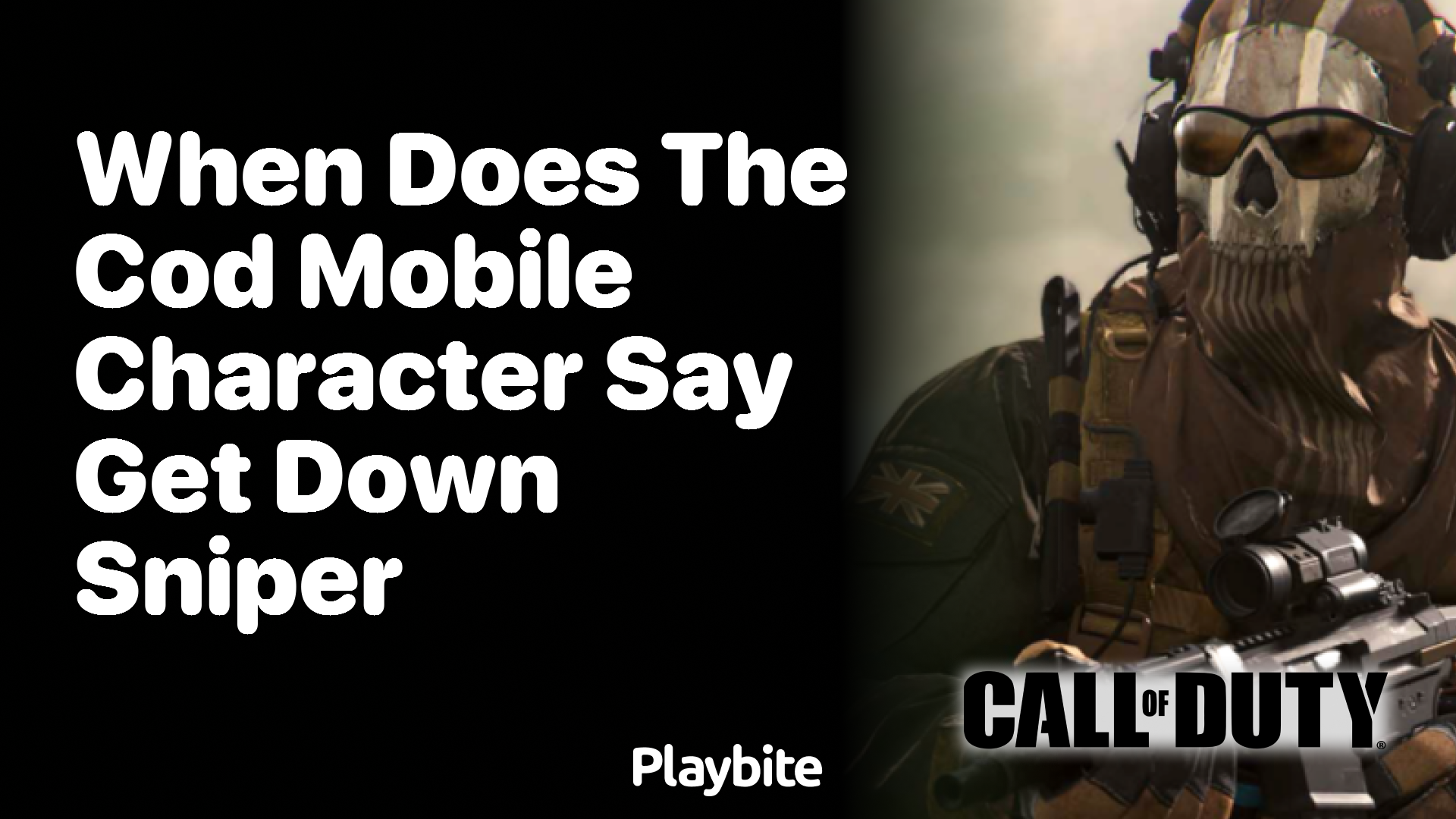 When Does the COD Mobile Character Say ‘Get Down, Sniper’?