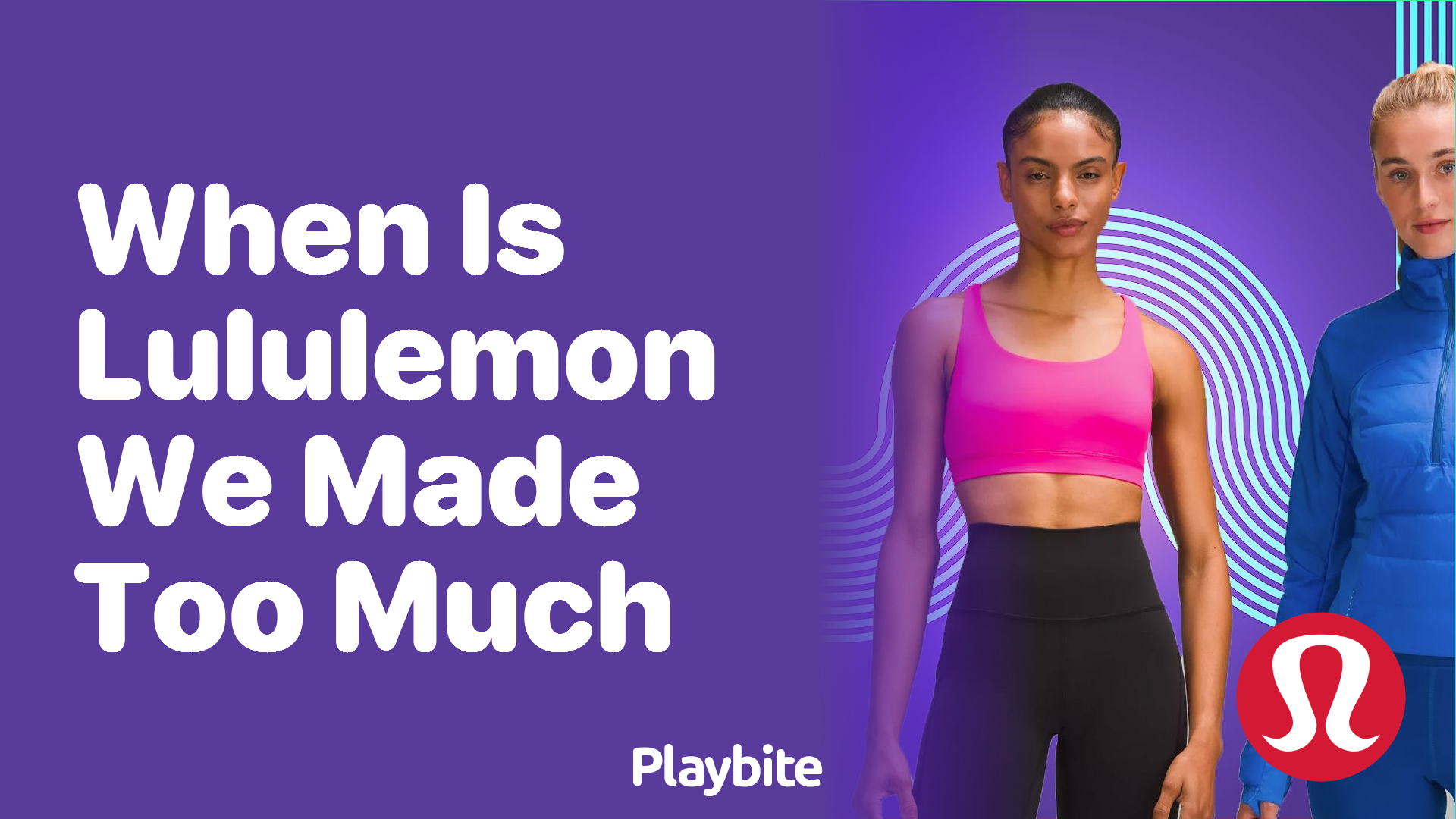 Lululemon “We Made Too Much - On Sale & Deals