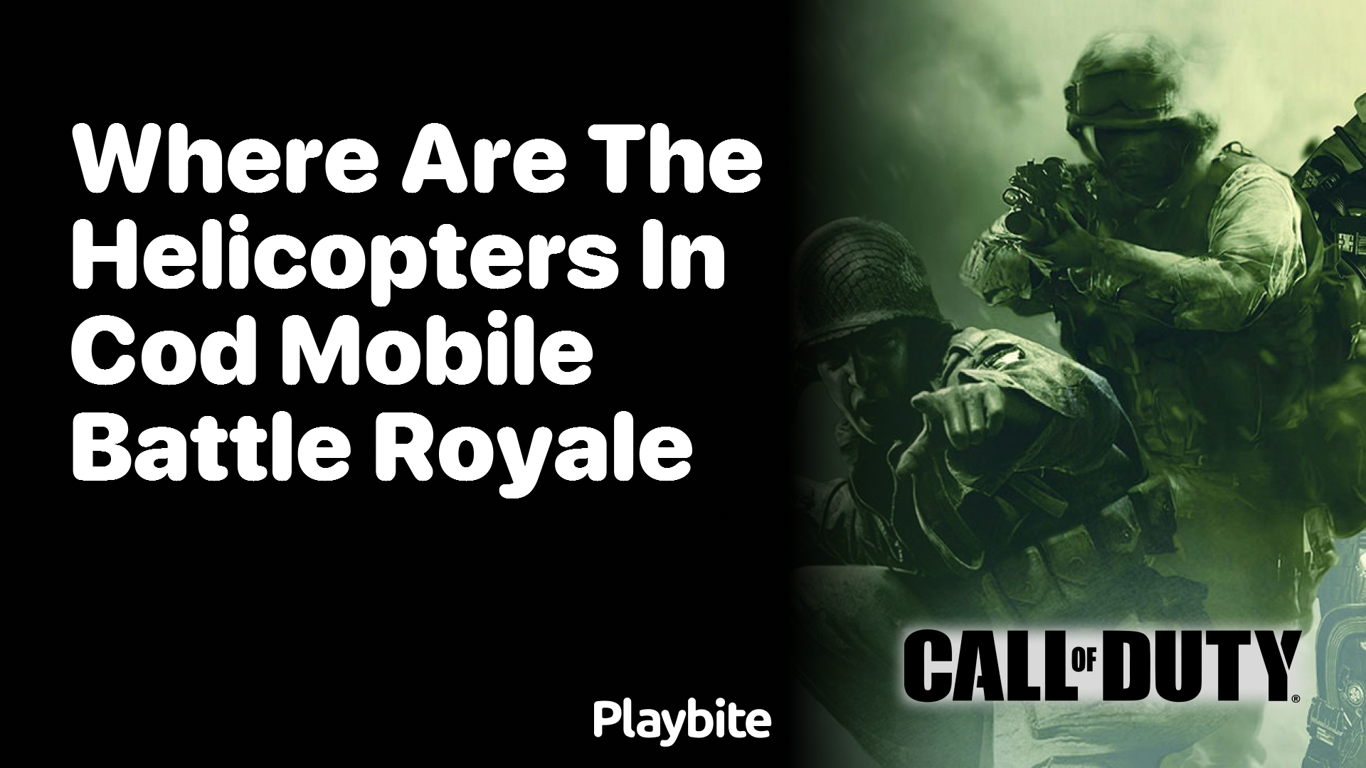 Where Are the Helicopters in COD Mobile Battle Royale?
