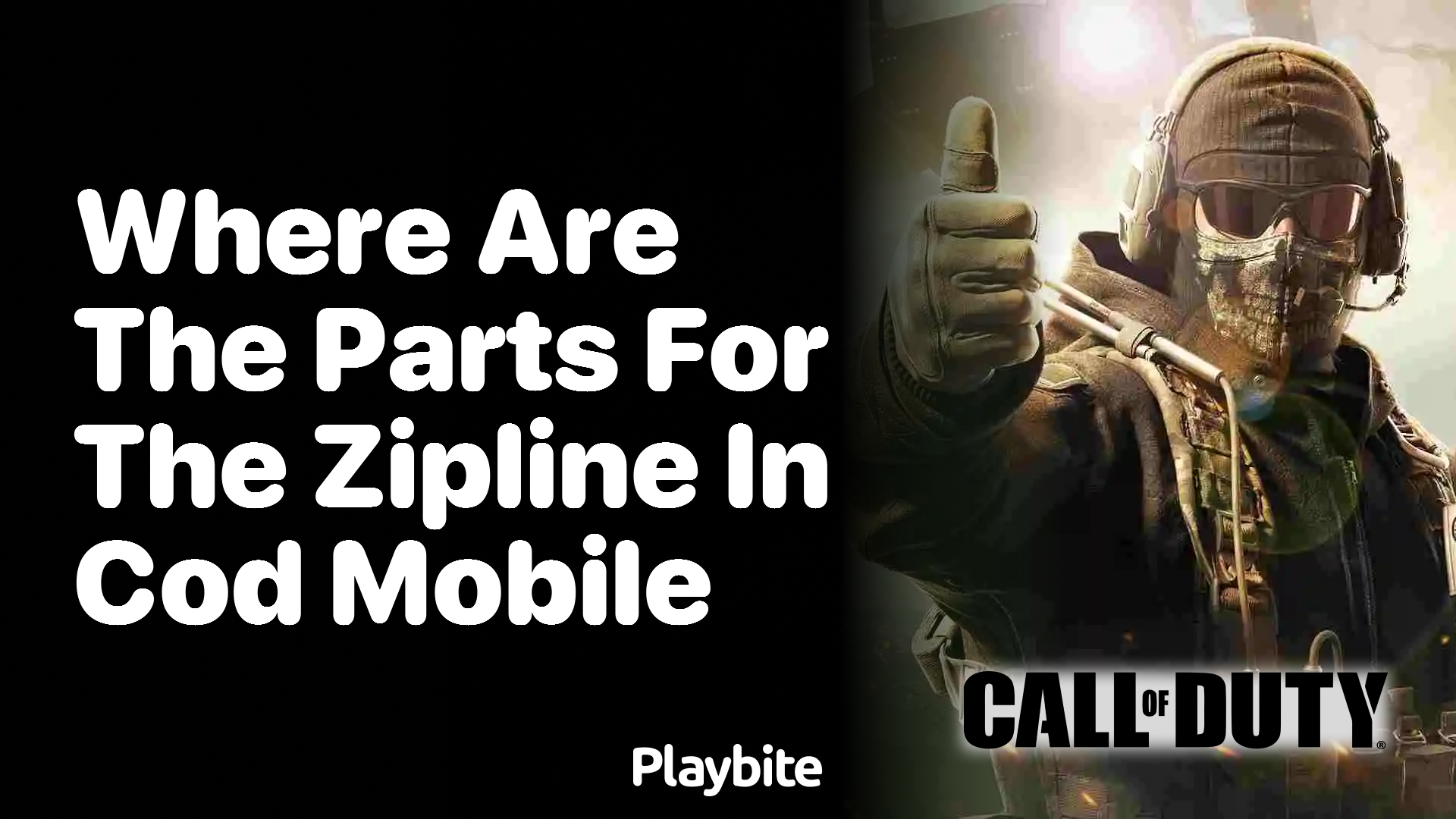 Where Are the Parts for the Zipline in COD Mobile?