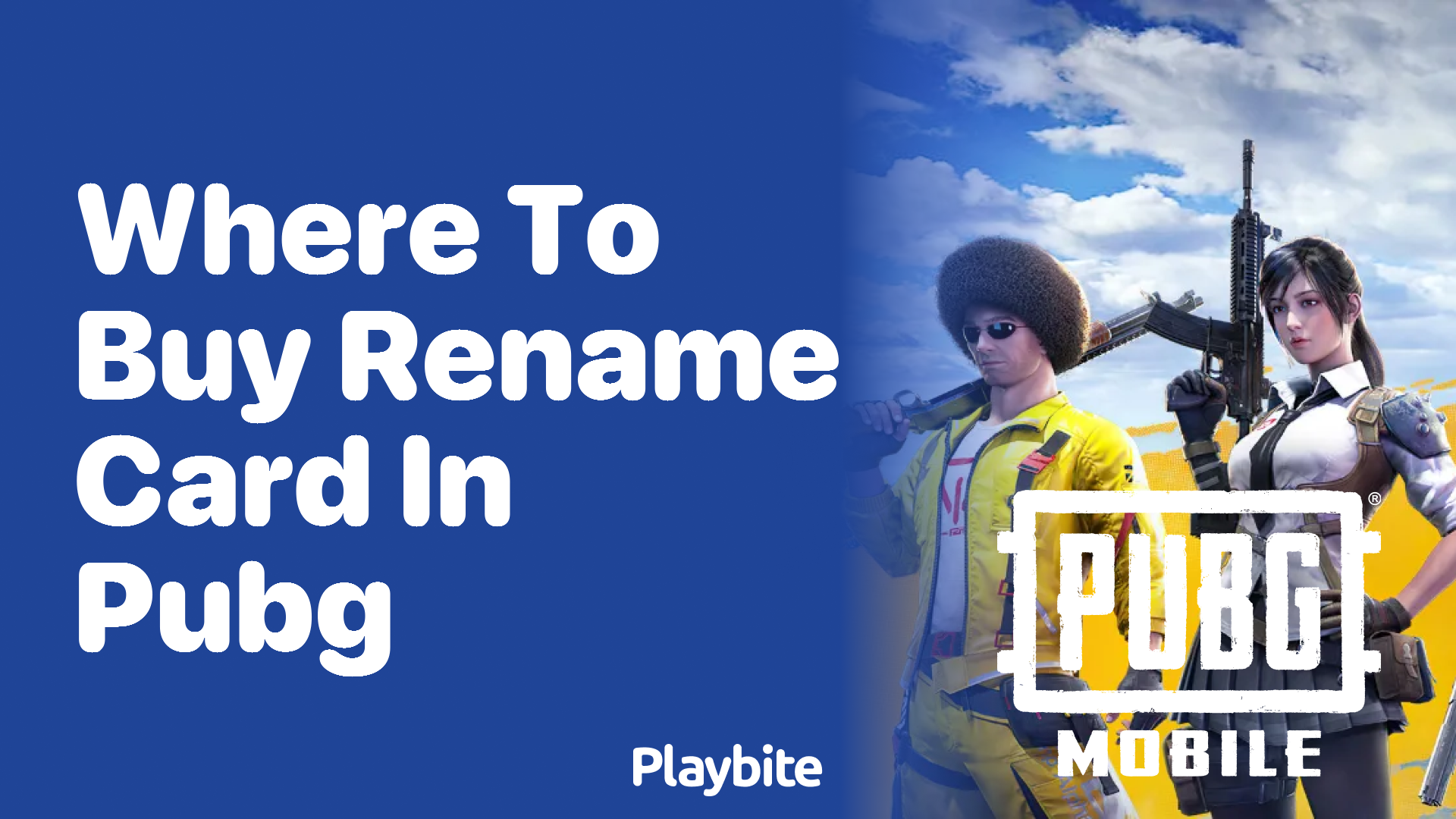 Where to Buy a Rename Card in PUBG Mobile - Playbite