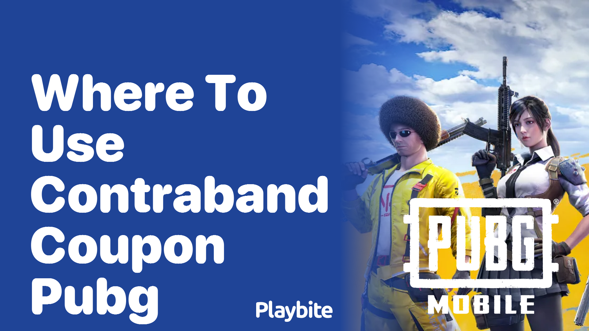 Where to Use Contraband Coupons in PUBG Mobile?
