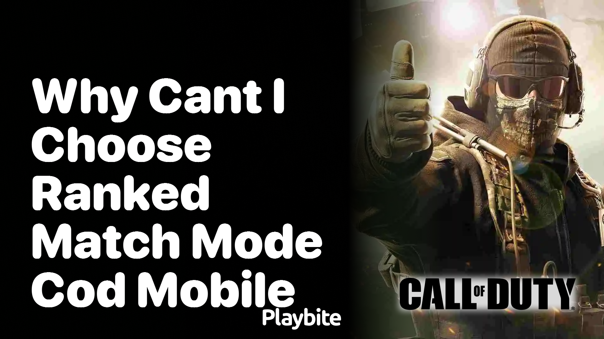 Why Can’t I Choose Ranked Match Mode in COD Mobile?