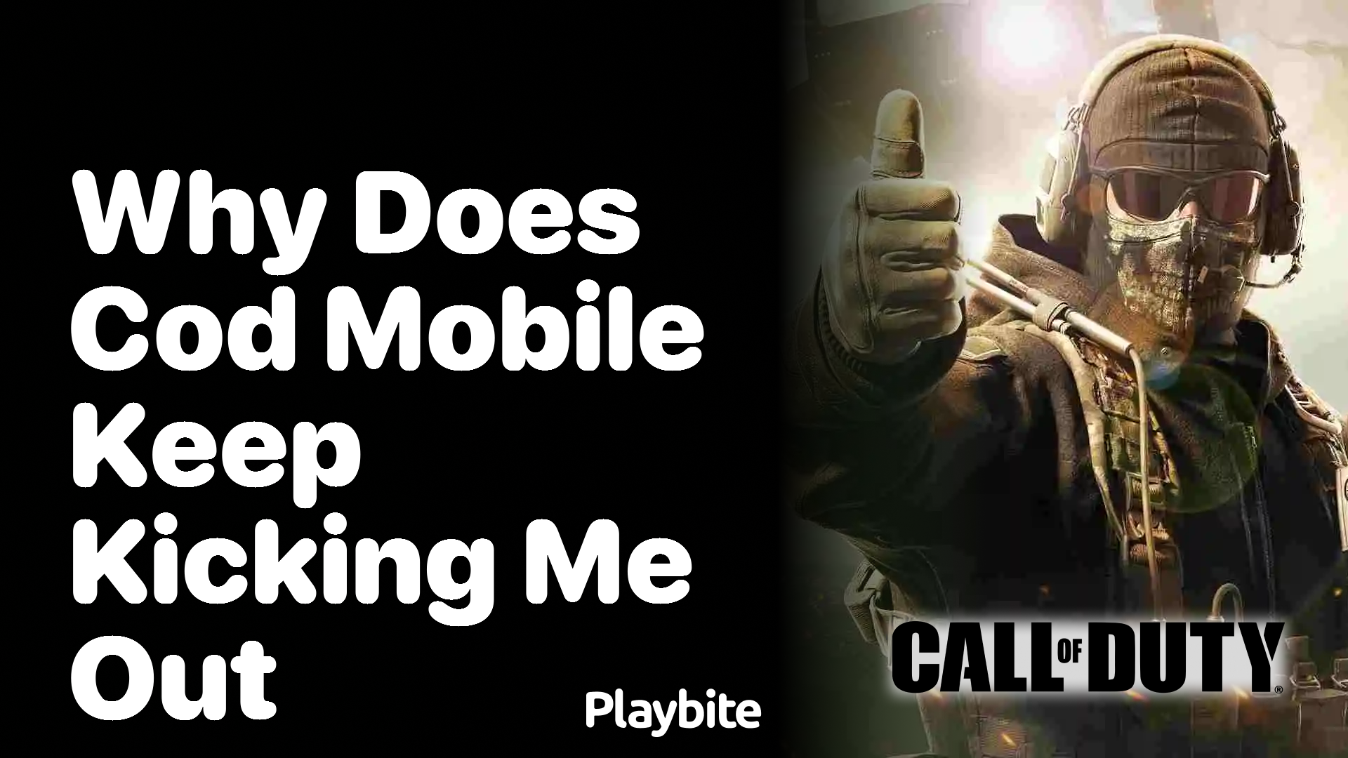 Why Does CoD Mobile Keep Kicking Me Out? Find Out Here!