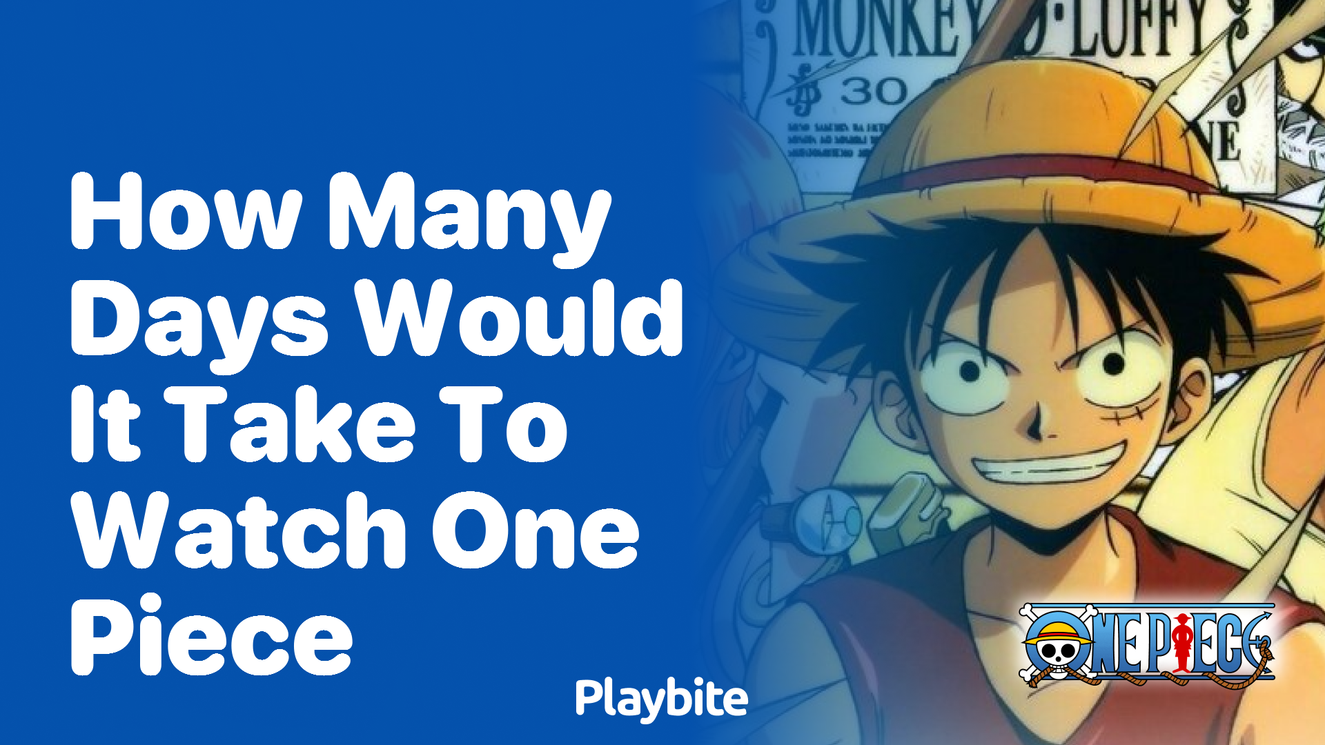 How Many Days Would It Take to Watch One Piece?