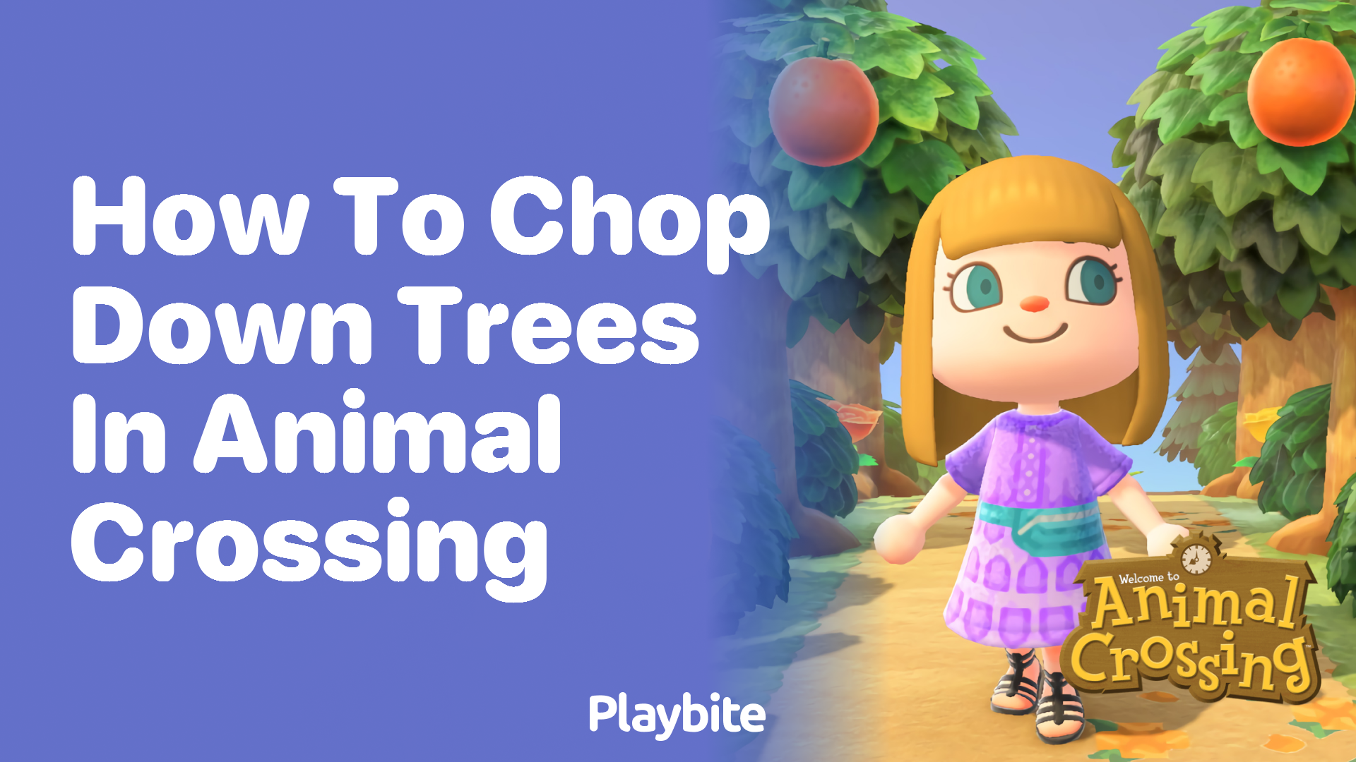 How to chop down trees in Animal Crossing Playbite