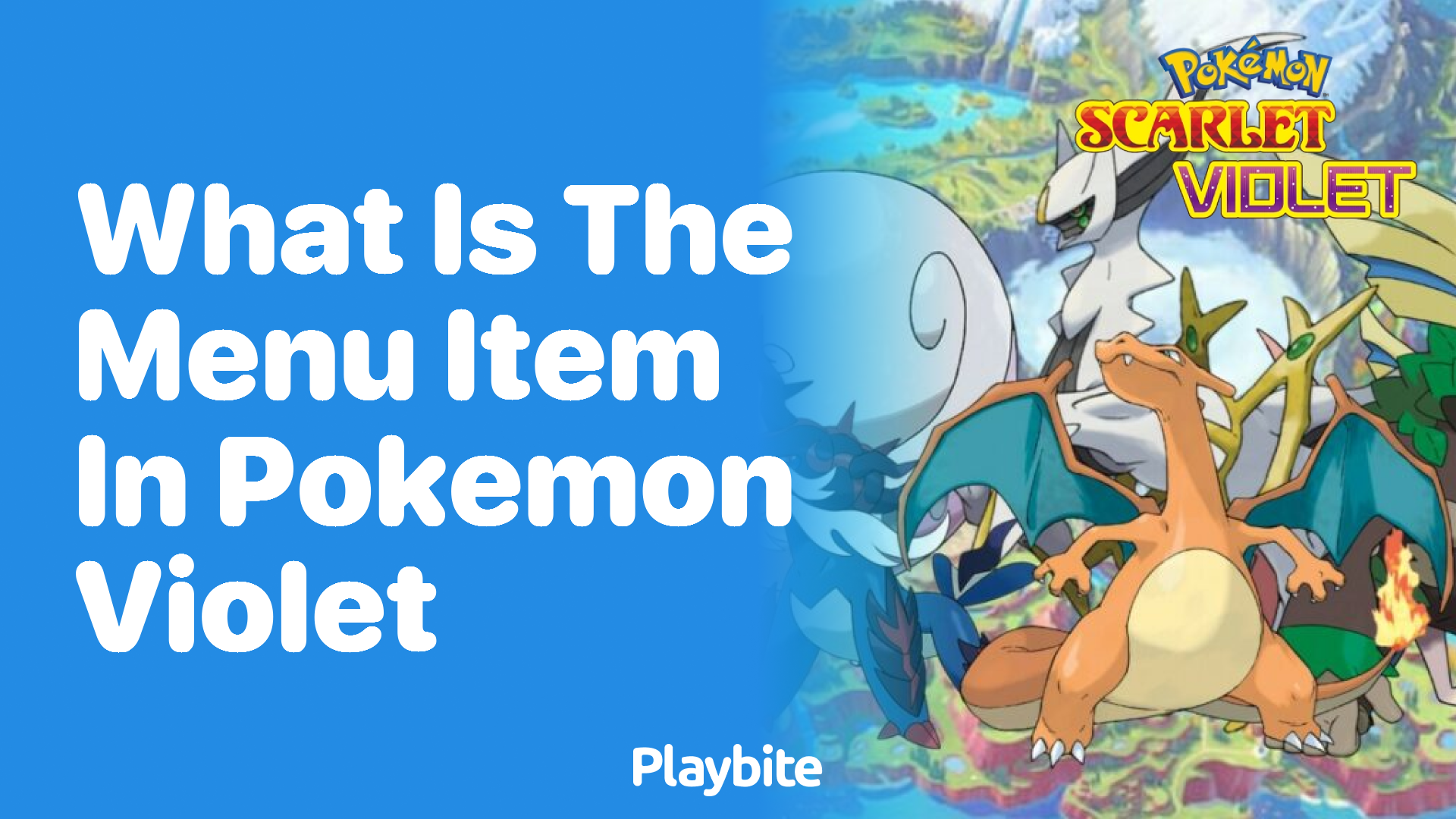 What is the menu item in Pokemon Violet?
