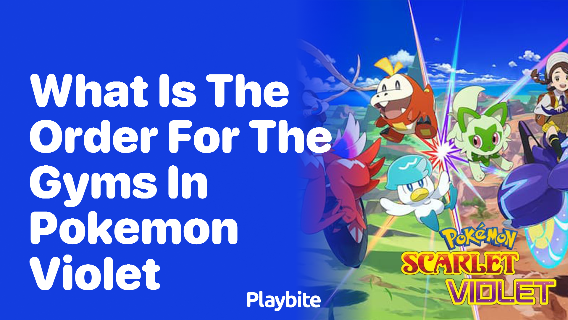 What is the order for the gyms in Pokemon Violet?