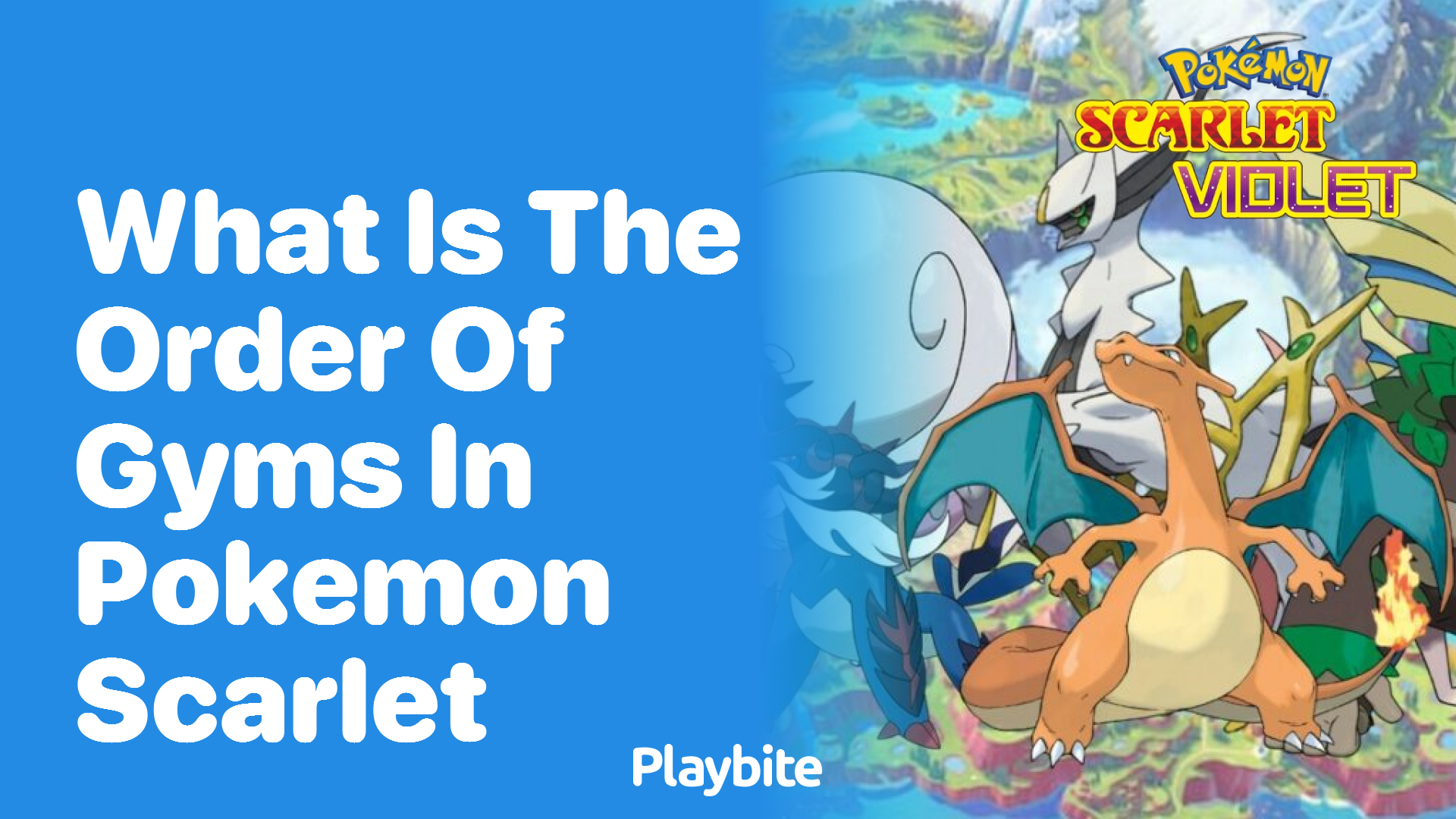 What is the order of gyms in Pokemon Scarlet?